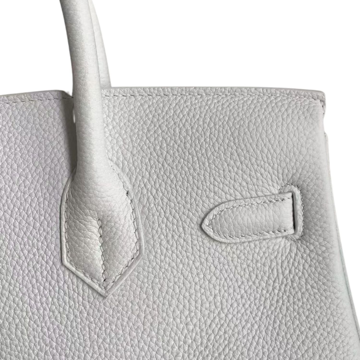 H**me5 Birkin White For Women Gold Toned Hardware 11.8in/30cm