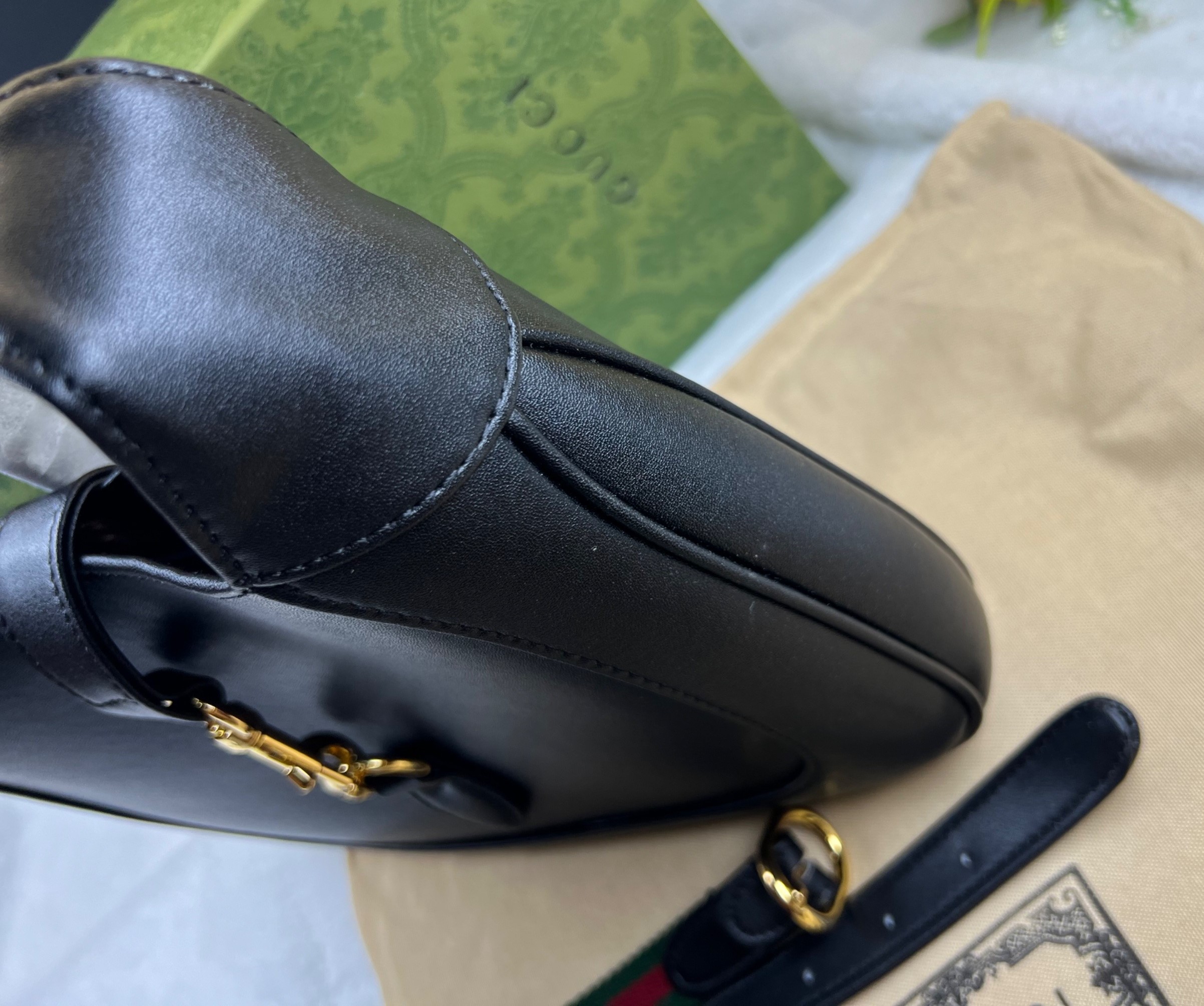 Gvc*1 Jackie 1961 Small Shoulder Bag Black For Women, Women’s Bags 10.8in/28cm GG ‎636709 10O0G 1000