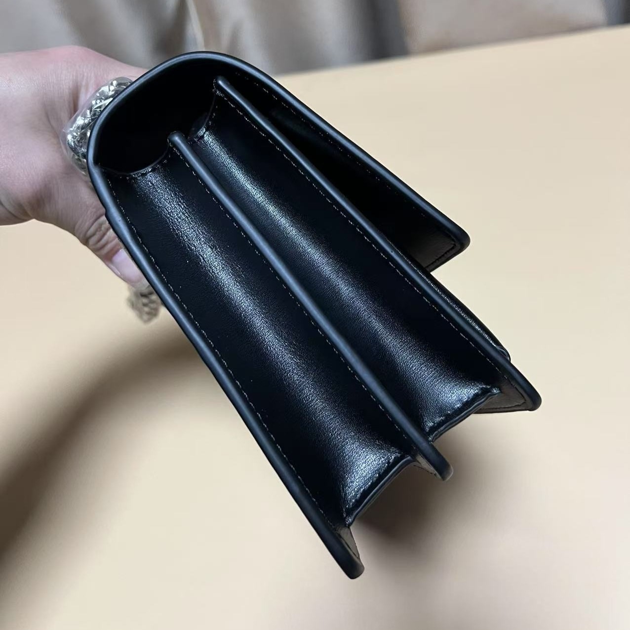 Sa1nt Lau*nt Sunset Medium Chain Bag Black For Women‎ 8in/20cm 442906D420N1000