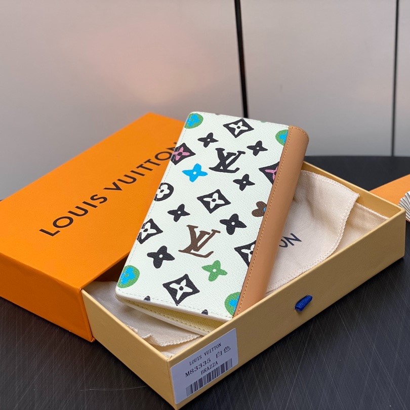 L0vis Vvtt0n Brazza Wallet Cream For Women 3.9 Inches/ 10 Cm M83335