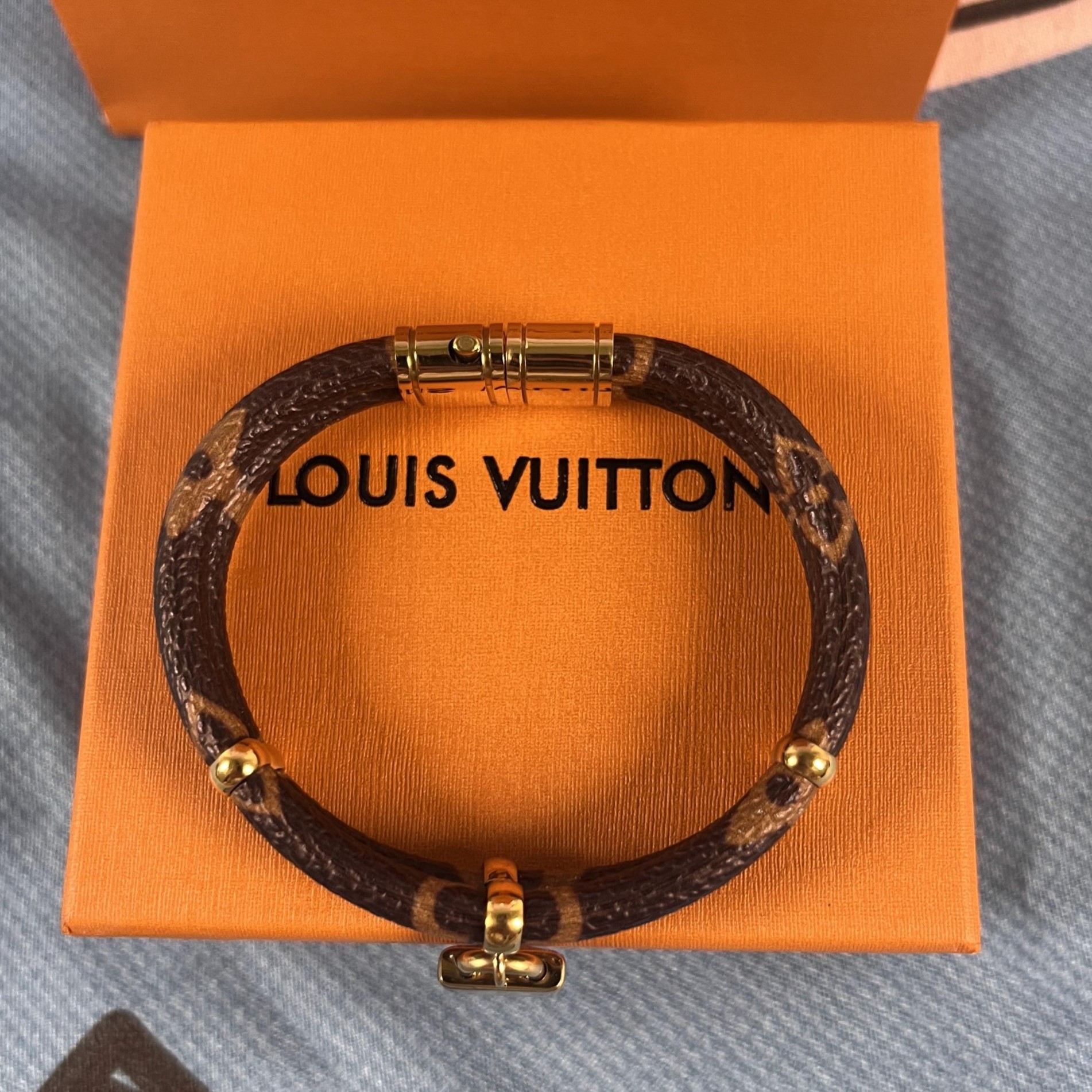 L0vis Vvtt0n Double Bracelet Brown For Women