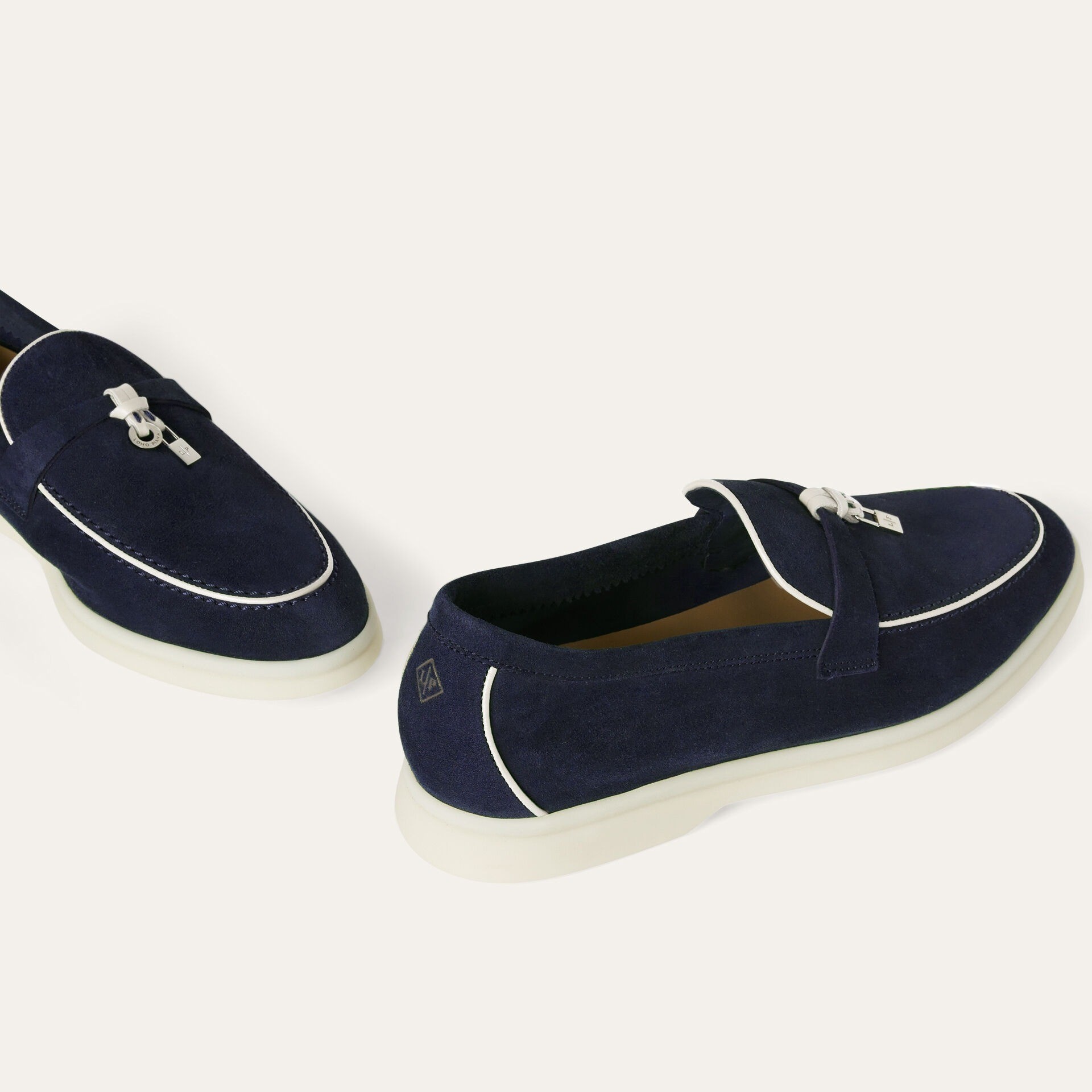 L0r0 P1ana Summer Charms Walk Loafers Navy Blue For Women – FAL5899 W000