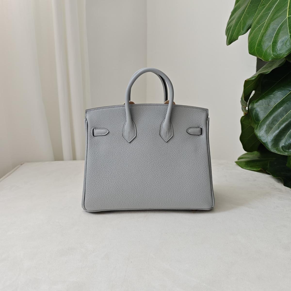 H**me5 Birkin 25 Beton Togo Light Blue For Women 25cm / 9.8in