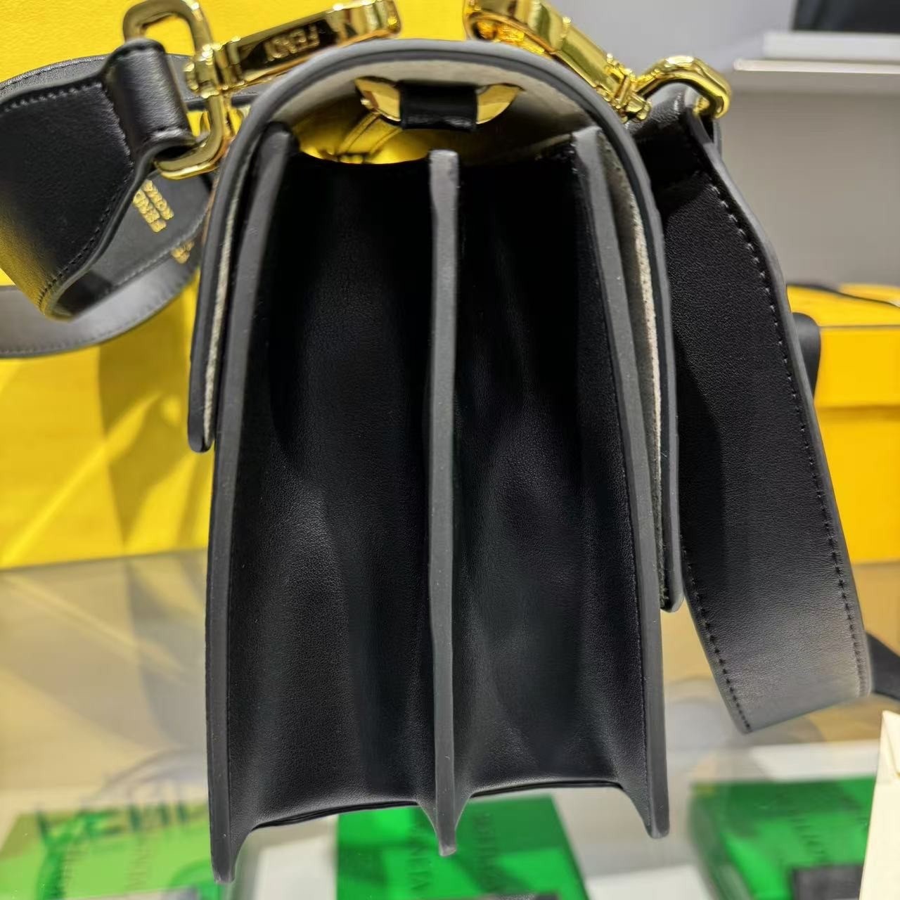 F**di Shoulder Bag Kan U Brown For Women 9.8in/25cm