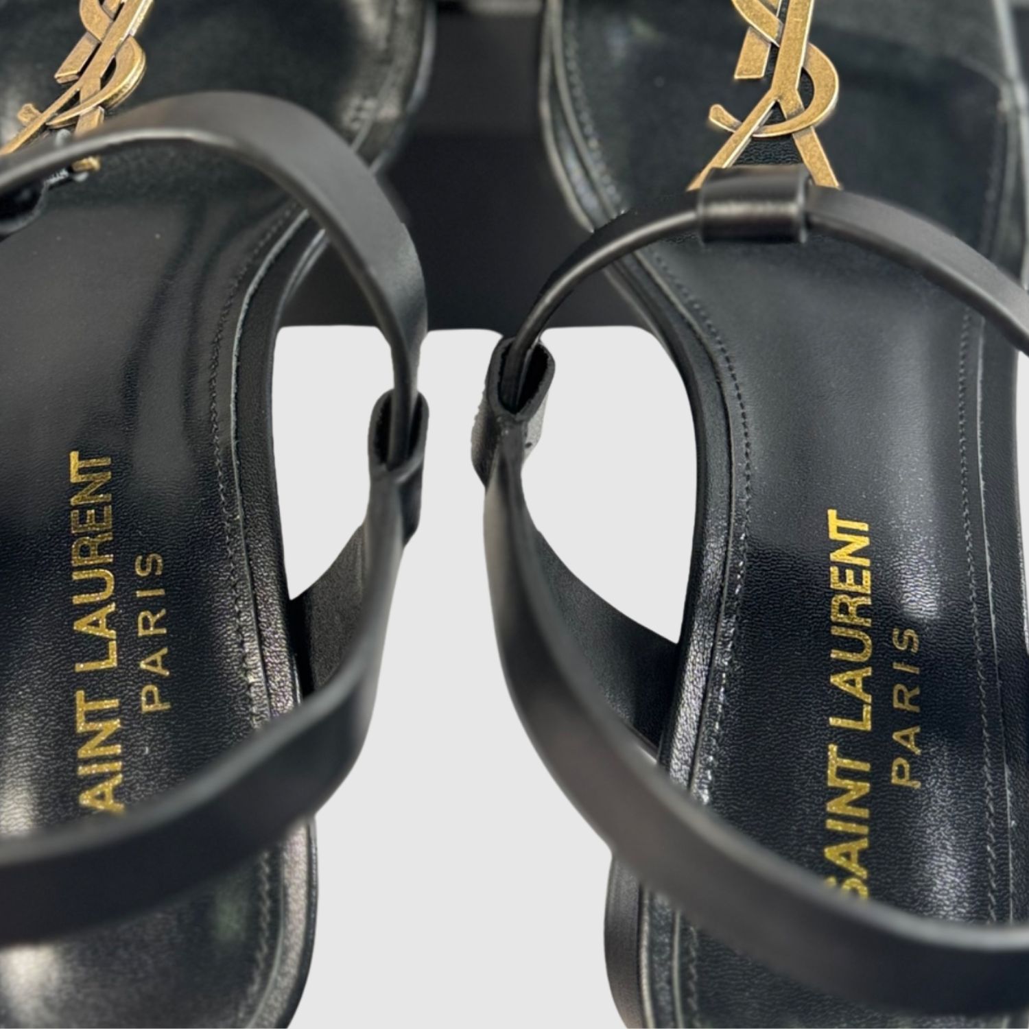 Sa1nt Lau*nt Women’s Cassandra Heeled Sandals Black For Women Y51 658198DWETT1000