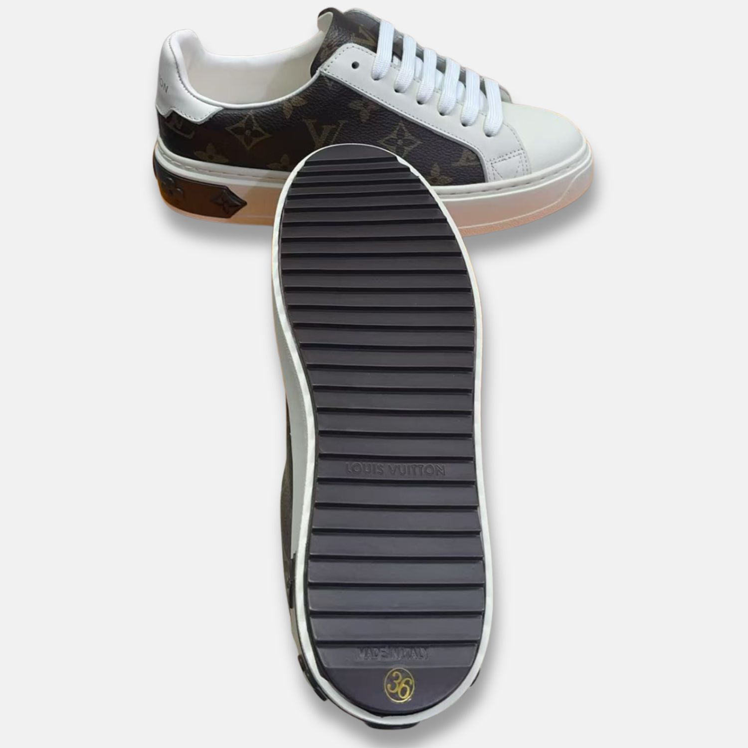 L0vis Vvtt0n Time Out Sneaker White/Brown For Women LV