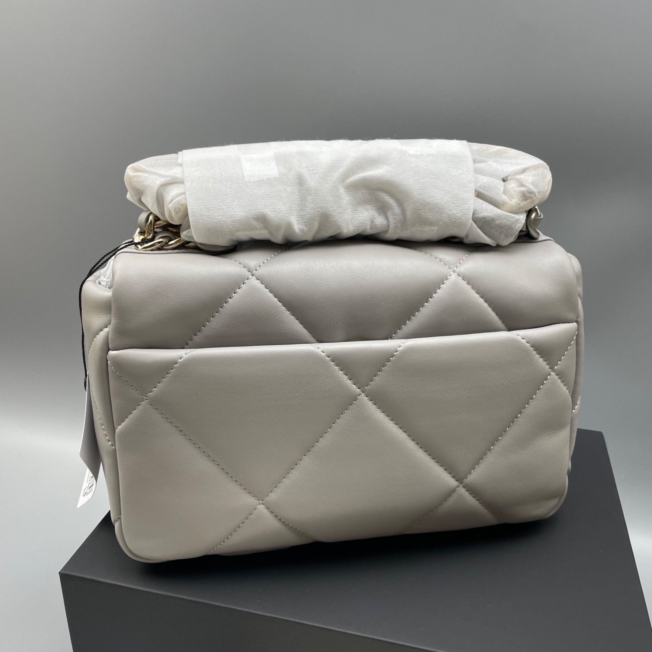 [True-to-ORIGINAL] Ch**el Classic Flap Bag Grey For Women 10.2in/26cm