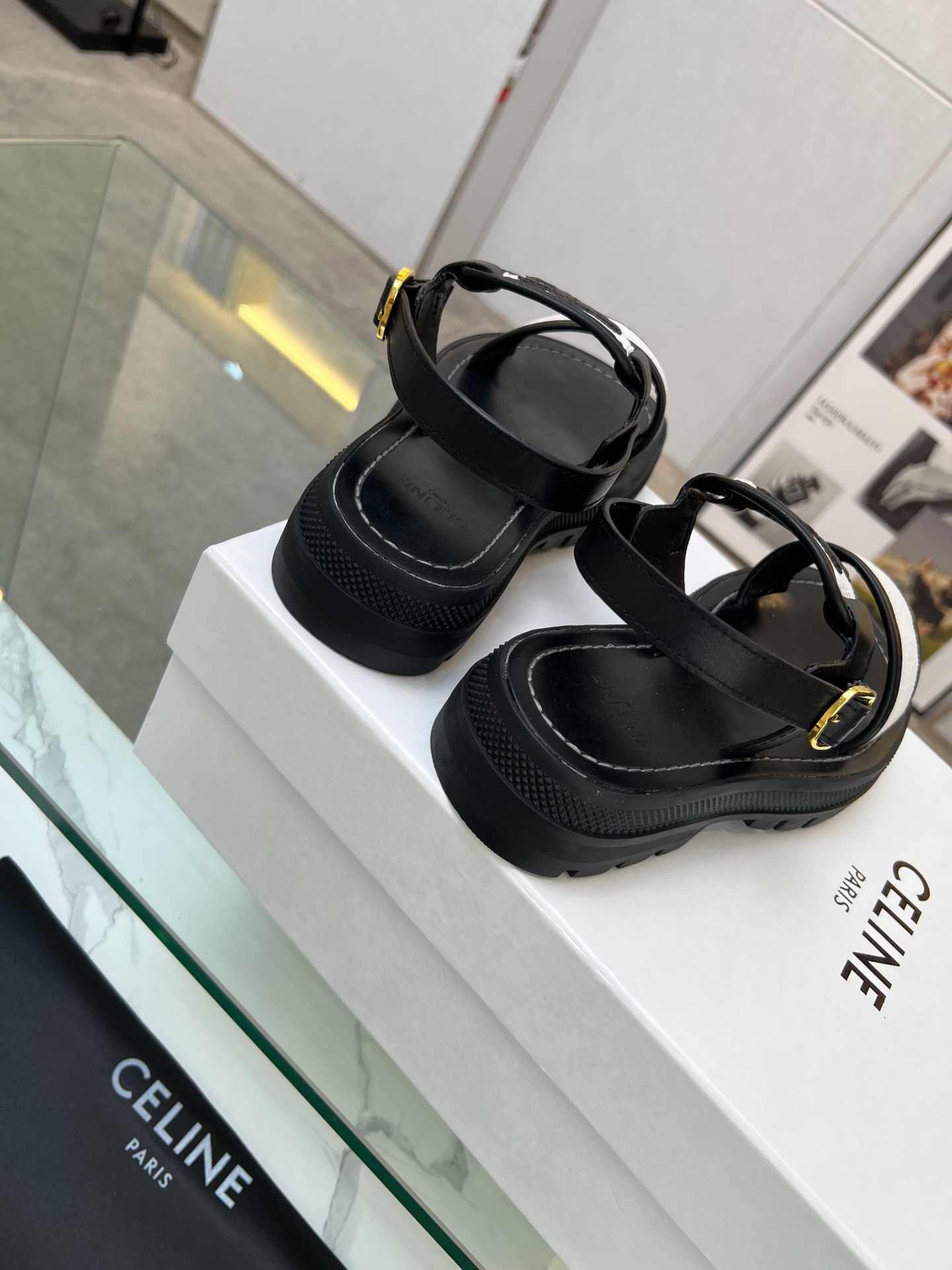 Ce1i*e Clea Triomphe Sandal Black For Women