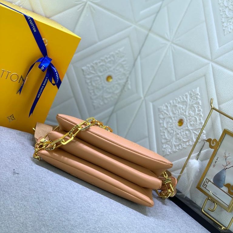 L0vis Vvtt0n Coussin PM Monogram Embossed Puffy Cream For Women, Women’s Handbags, Shoulder And Crossbody Bags 10.2in/26cm LV