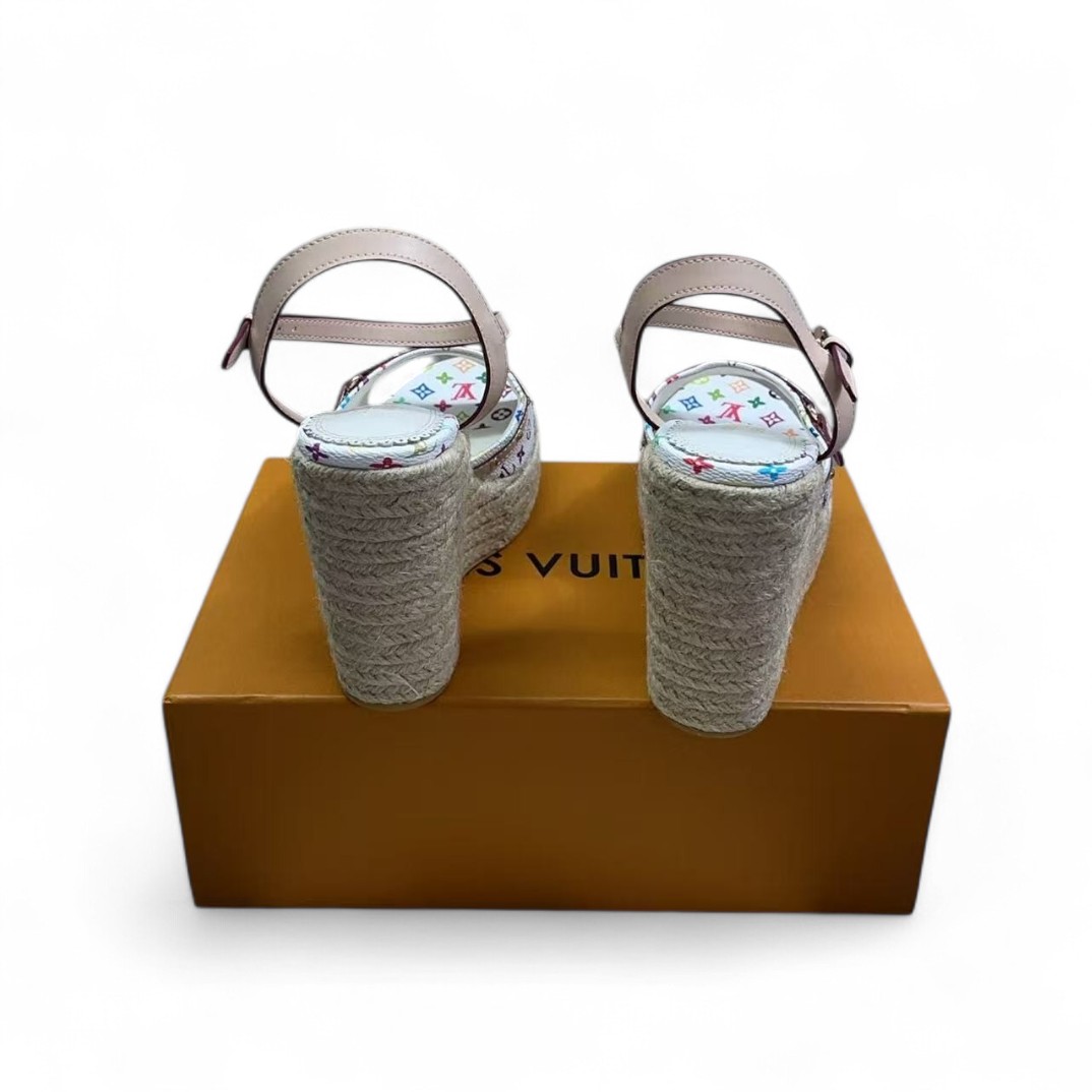 L0vis Vvtt0n LV x TM Helios Wedge Sandal White For Women 1AGYX0