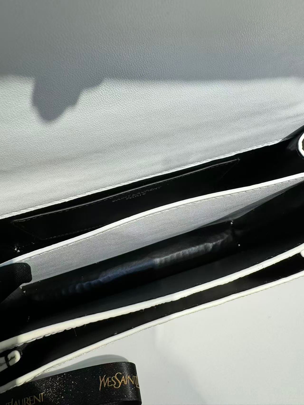 Sa1nt Lau*nt Sunset Medium Chain Bag For Women 8.6in/22cm White Y51 442906DND0N9207