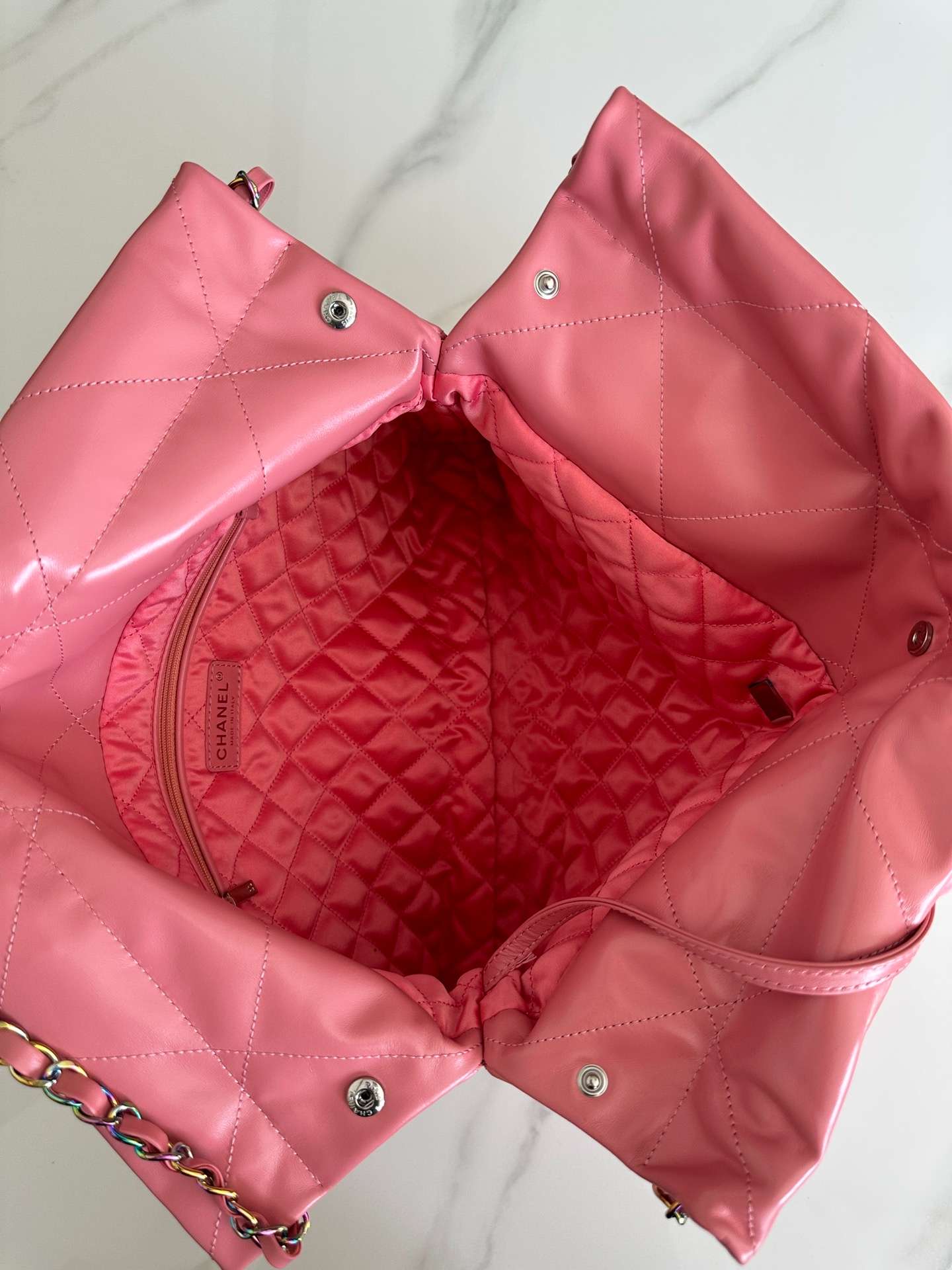 [True-to-ORIGINAL] Ch**el 22 Handbag Pink For Women 42cm/16.4in AS3261