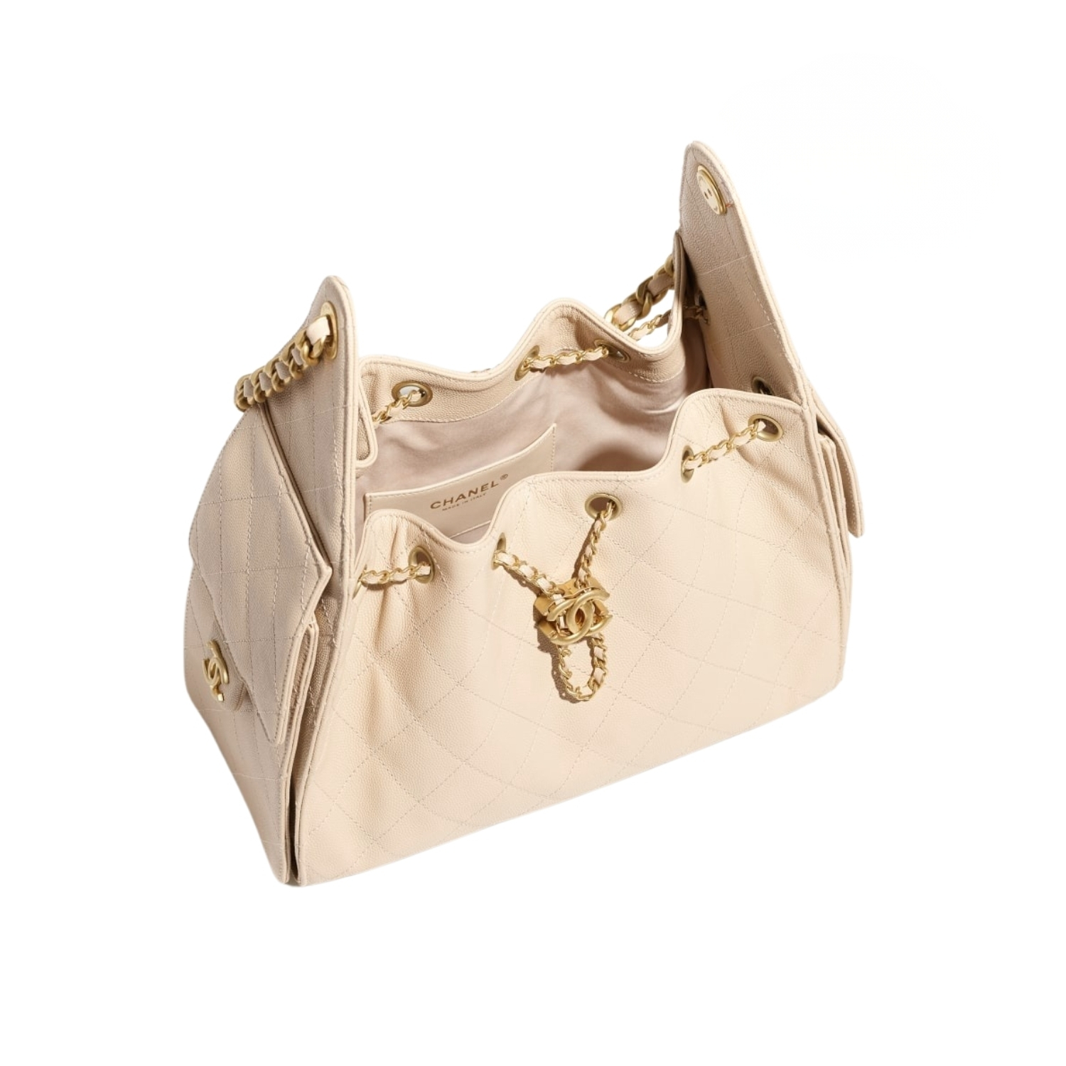 Ch**el 25 Small Handbag Beige For Women 10.2in/26cm AS5293-B20304-NAGEK