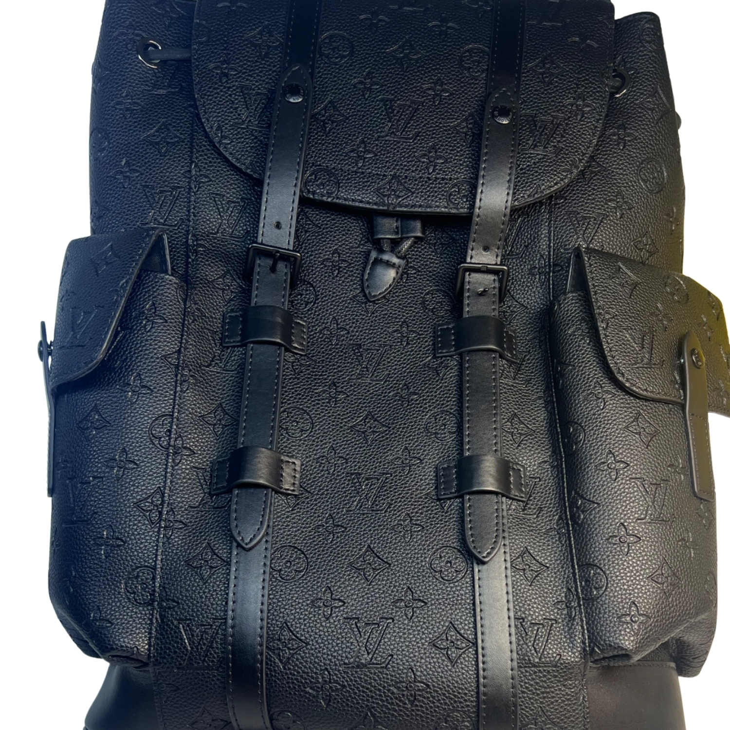 L0vis Vvtt0n Christopher MM Monogram Taurillon Leather Black For Men 17.3in/44cm M55699