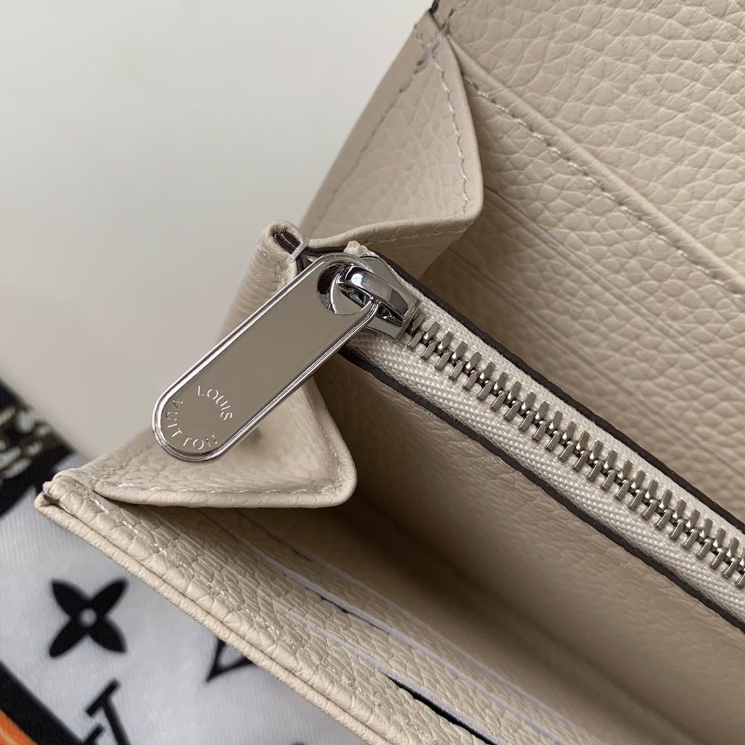 L0vis Vvtt0n Iris Wallet Monogram Canvas Greige For Women, Women’s Wallet 19cm LV M60144