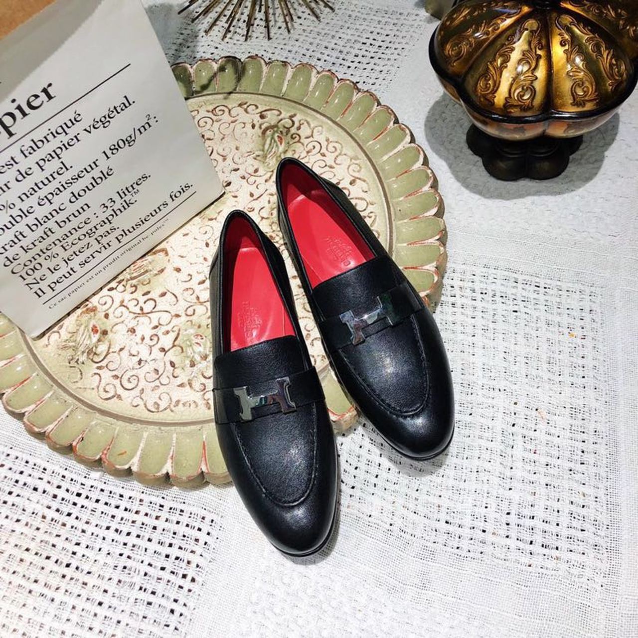 H**me5 Paris Loafer Black For Women, Women’s Shoes H201199Z