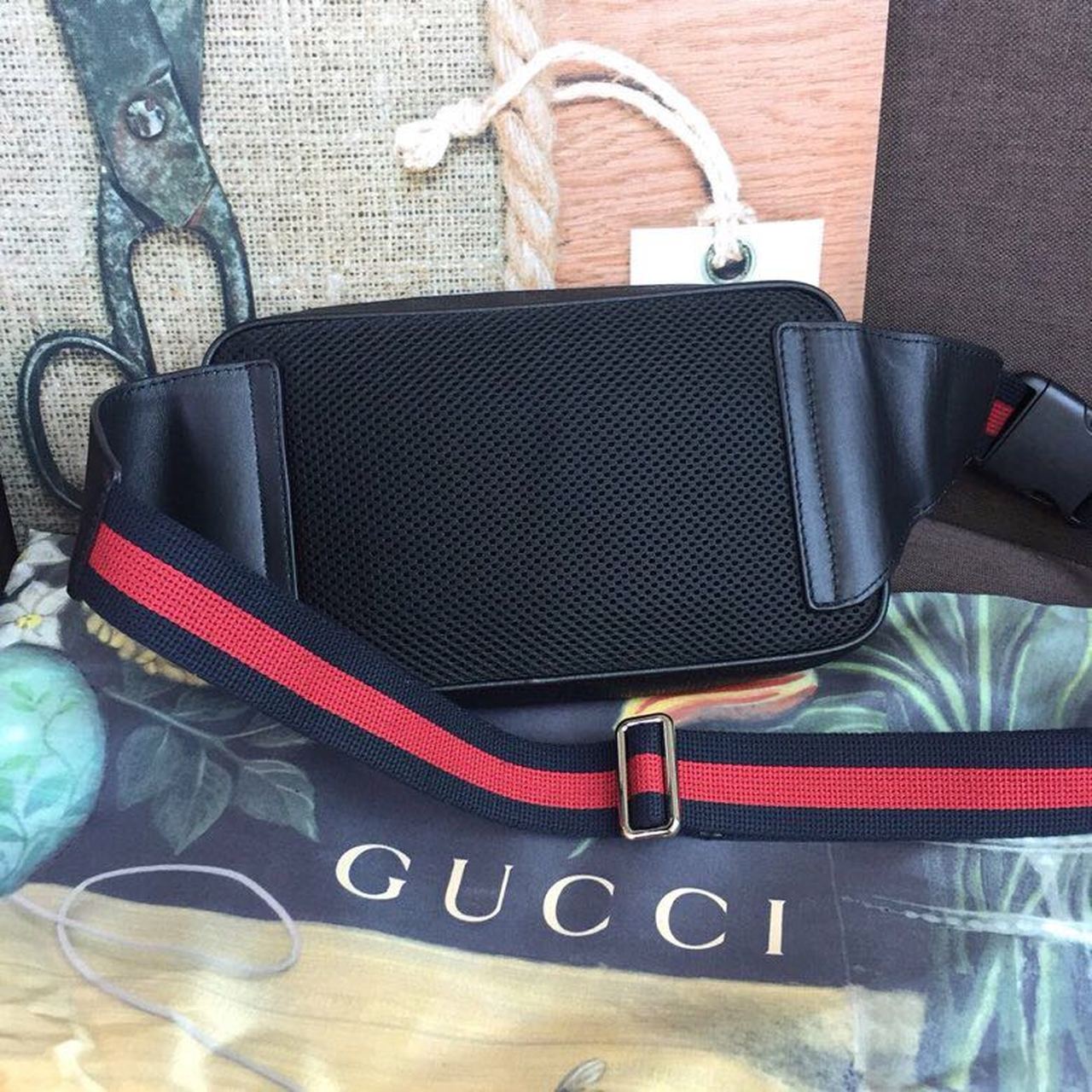 Gvc*1 GG Black Belt Bag Black/Grey Soft GG Svp*me Crafted For Men 9in/24cm GG 474293 K9RRN 1095