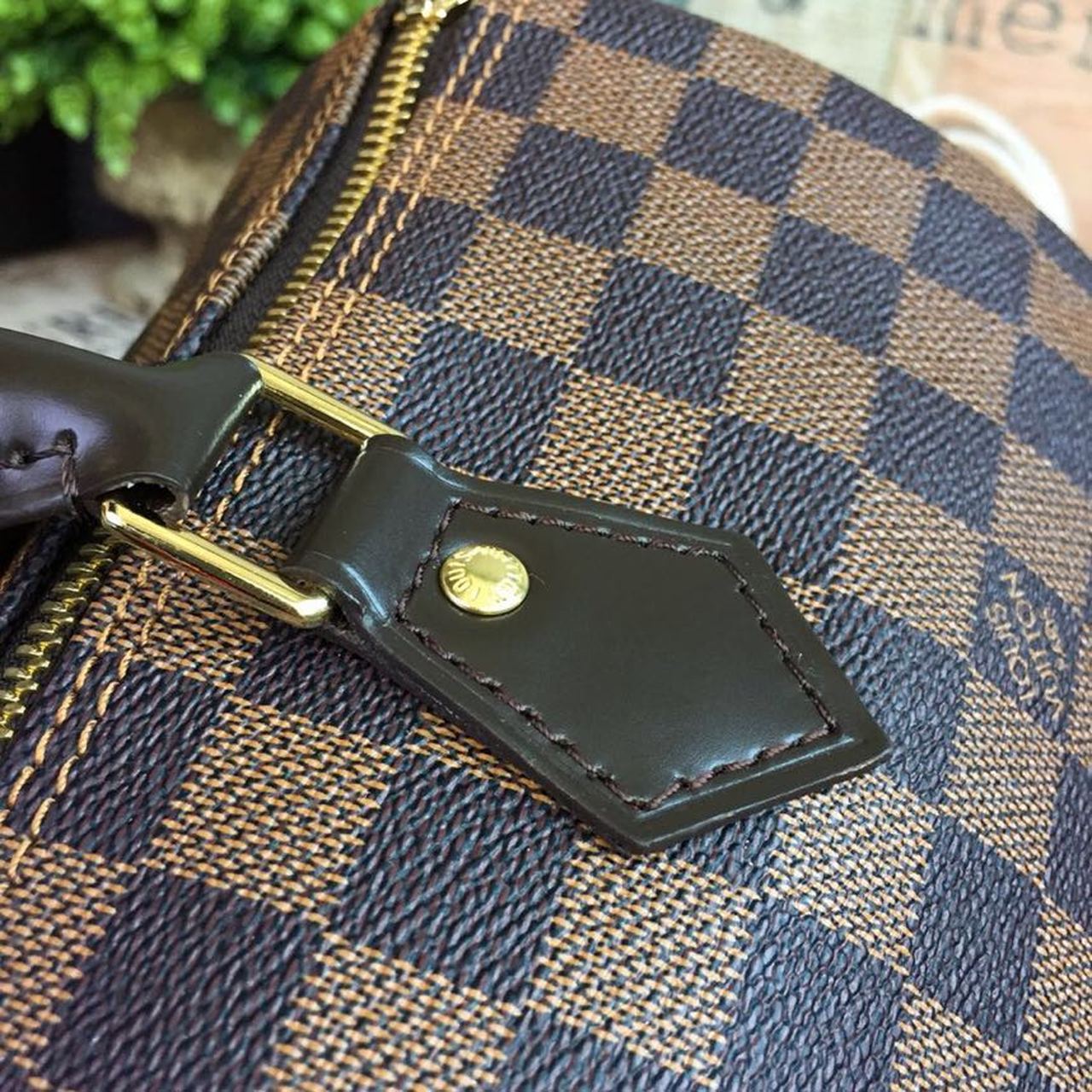 L0vis Vvtt0n Speedy 30 Bag Damier Ebene Canvas For Women 11.8in/30cm Brown LV N41364