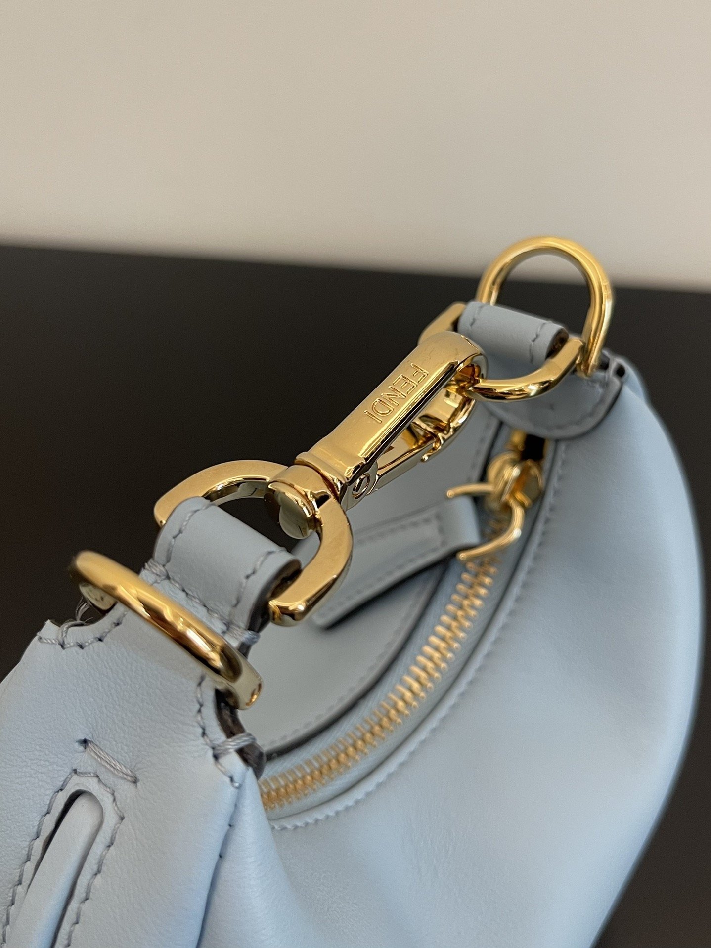 F**di Nano F**digraphy Blue For Women, Women’s HandBags 6.7in/17cm FF 7AS089