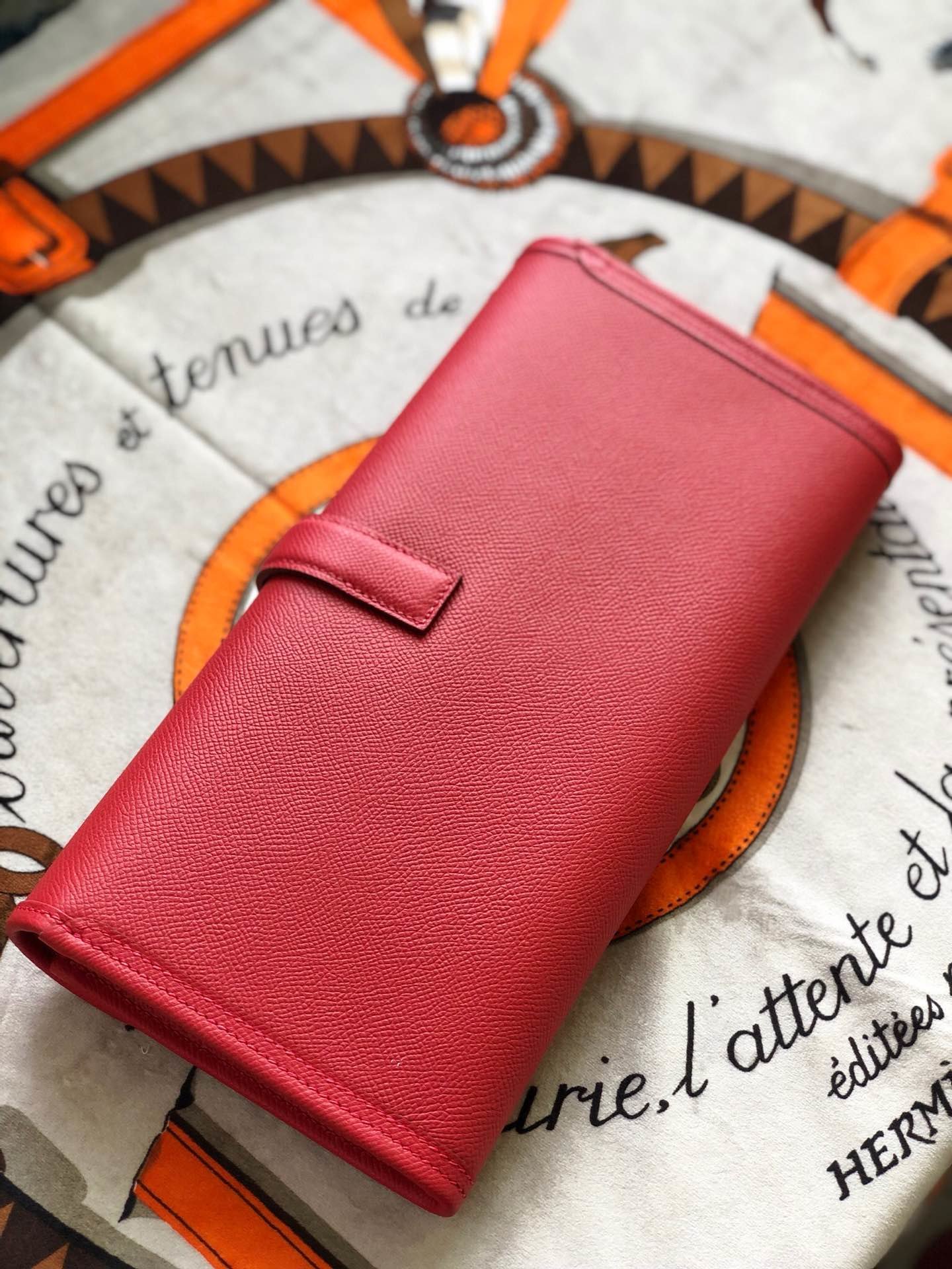 H**me5 Jige Elan 29 Clutch Wallet 29cm/11.4in For Women Red