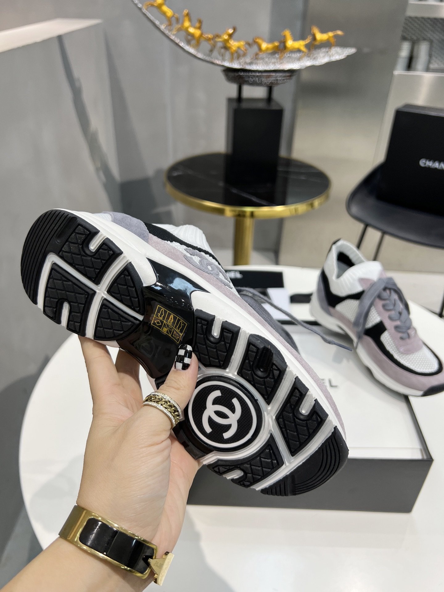 Ch**el Sneakers Purple For Women, Women’s Shoes