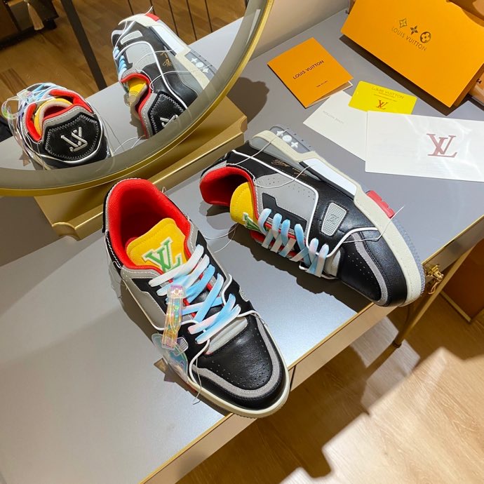 L0vis Vvtt0n Trainer Sneaker Rubber Grain Multiple Color Virgil Abloh For Men LV
