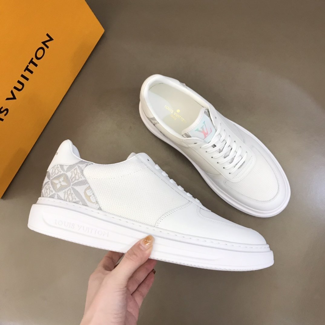 L0vis Vvtt0n Rivoli Sneaker Monogram Metallic Canvas White For Men LV