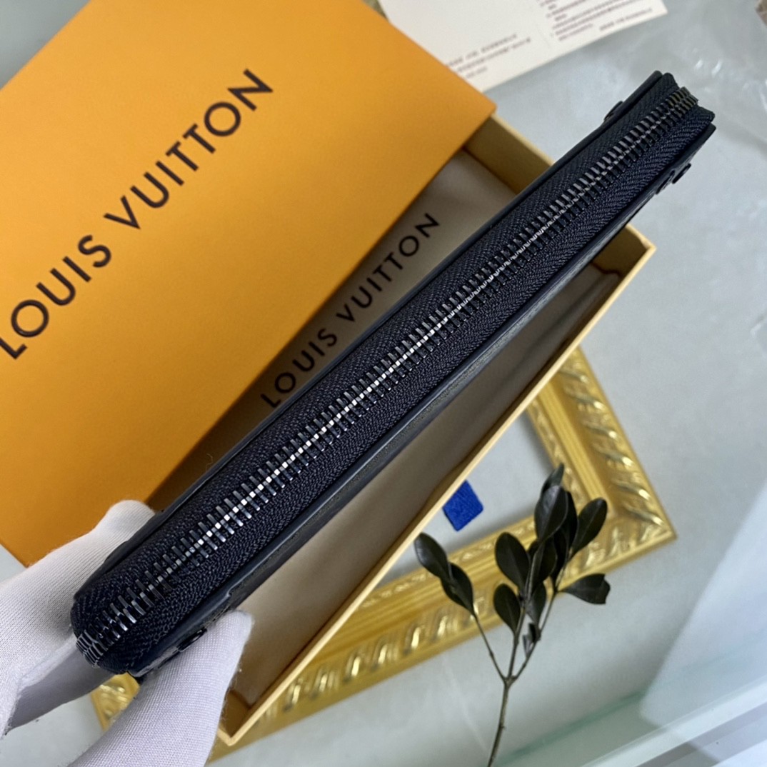 L0vis Vvtt0n Zippy Wallet Trunk Monogram Eclipse For Men, Men’s Wallet 7.7in/19.5cm LV M80558