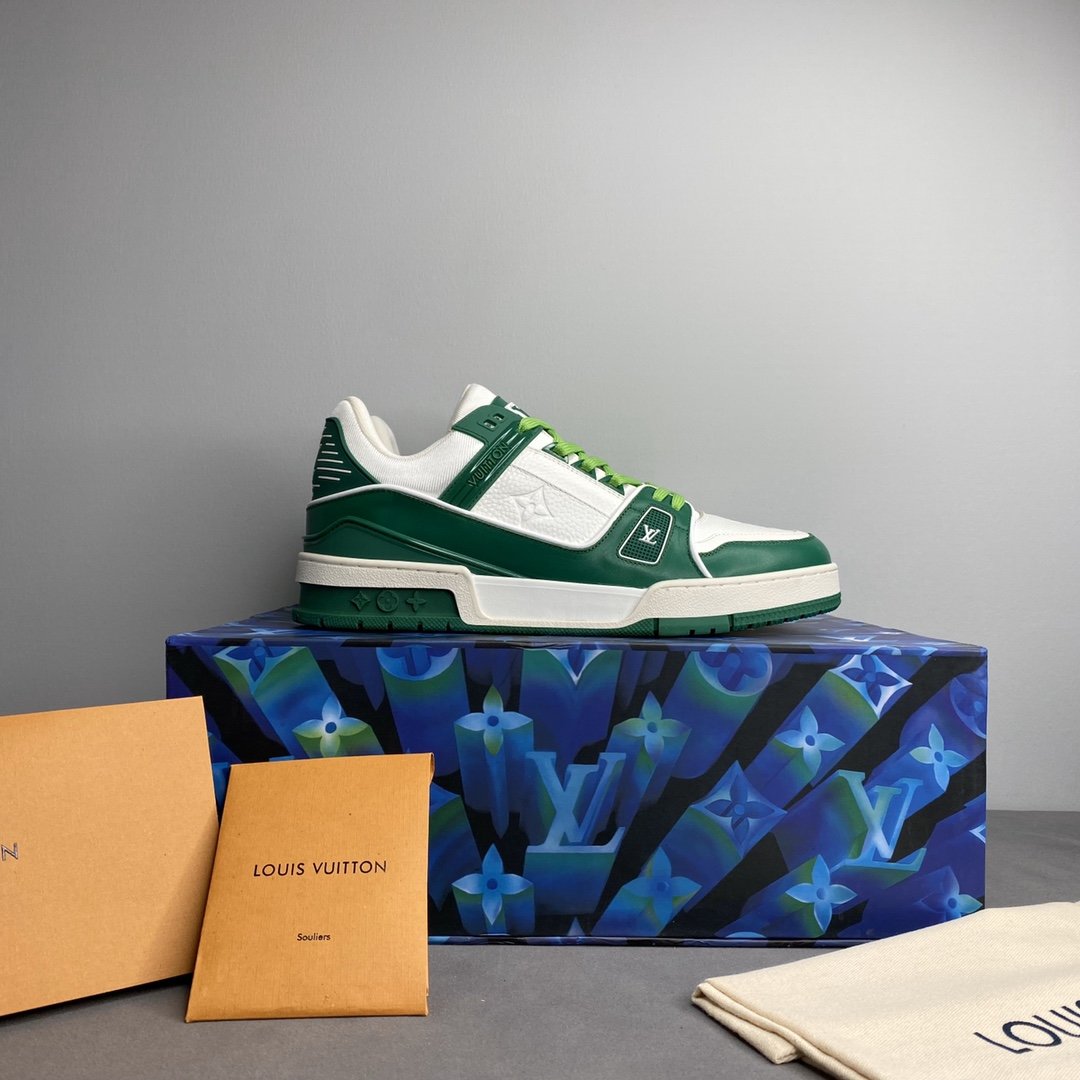 L0vis Vvtt0n Trainer Sneaker Mix Of Materials White/Green Virgil Abloh For Men LV 1A9VNK
