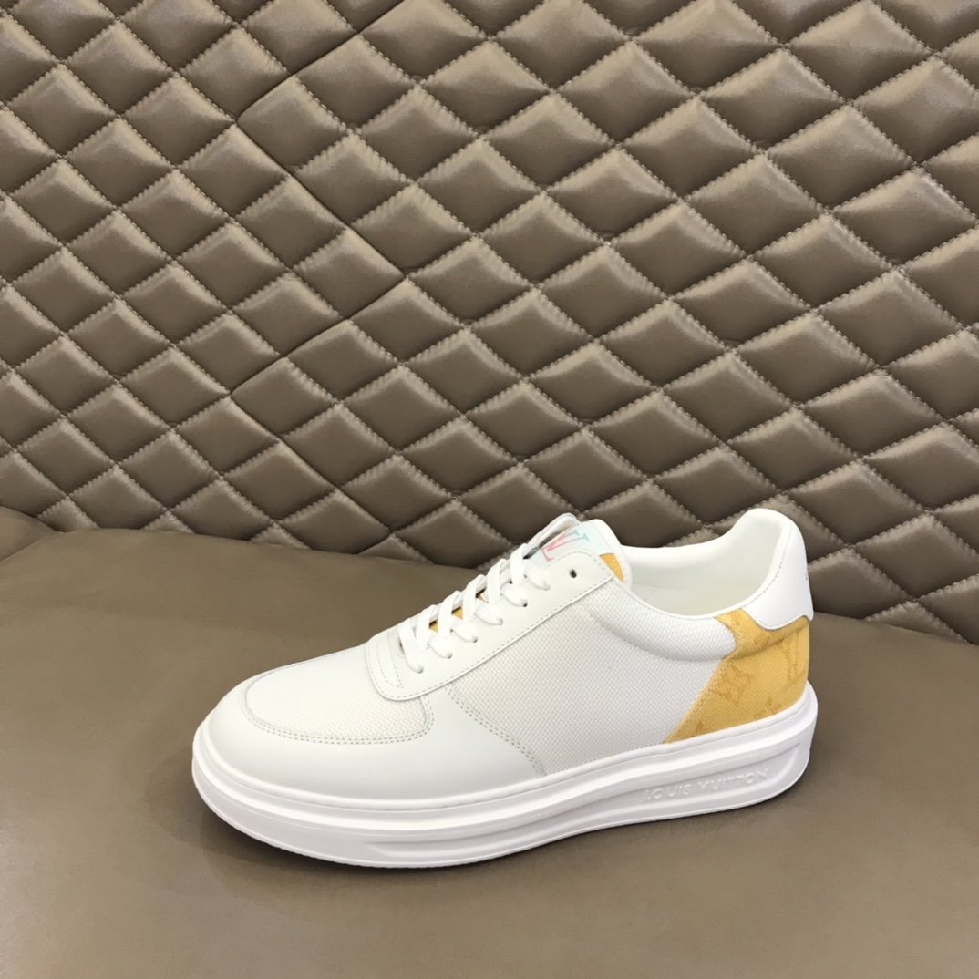 L0vis Vvtt0n Rivoli Sneaker Monogram Metallic Canvas White/Yellow For Men LV