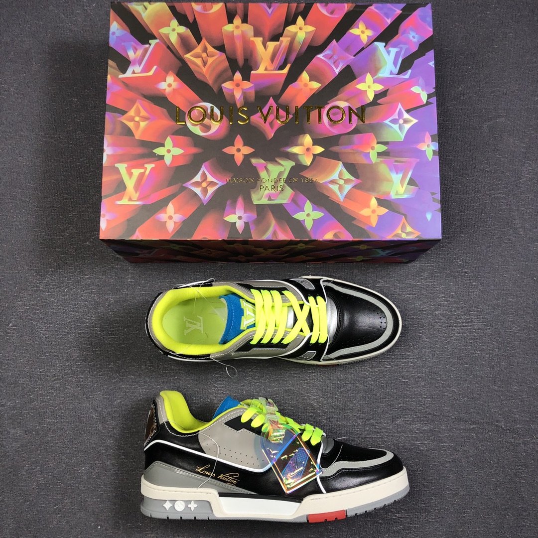 L0vis Vvtt0n Trainer Sneaker Rubber Monogram Denim Multiple Color Virgil Abloh For Men LV