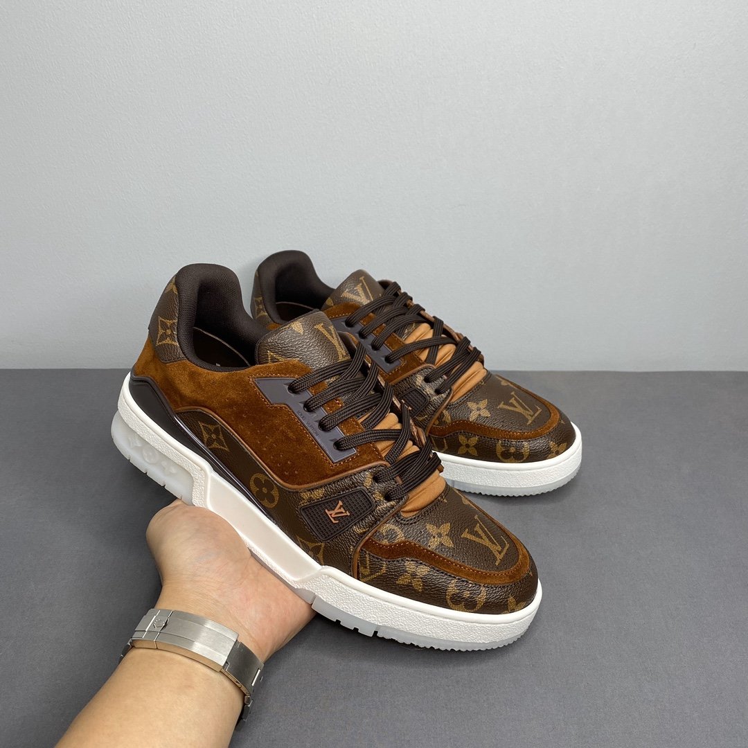 L0vis Vvtt0n Trainer Sneaker Monogram Canvas Brown Virgil Abloh For Men LV