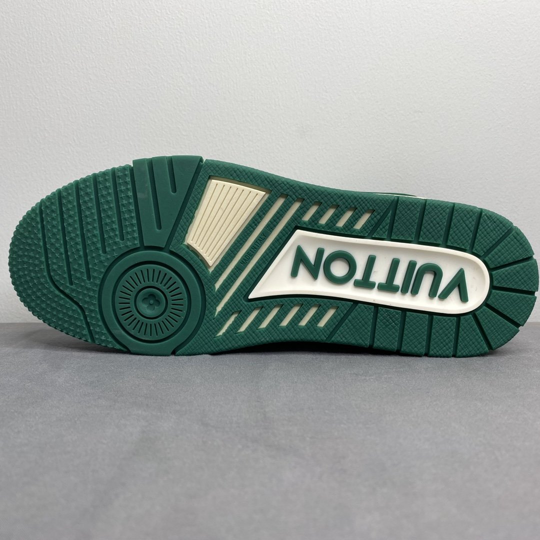 L0vis Vvtt0n Trainer Sneaker Mix Of Materials White/Green For Men LV