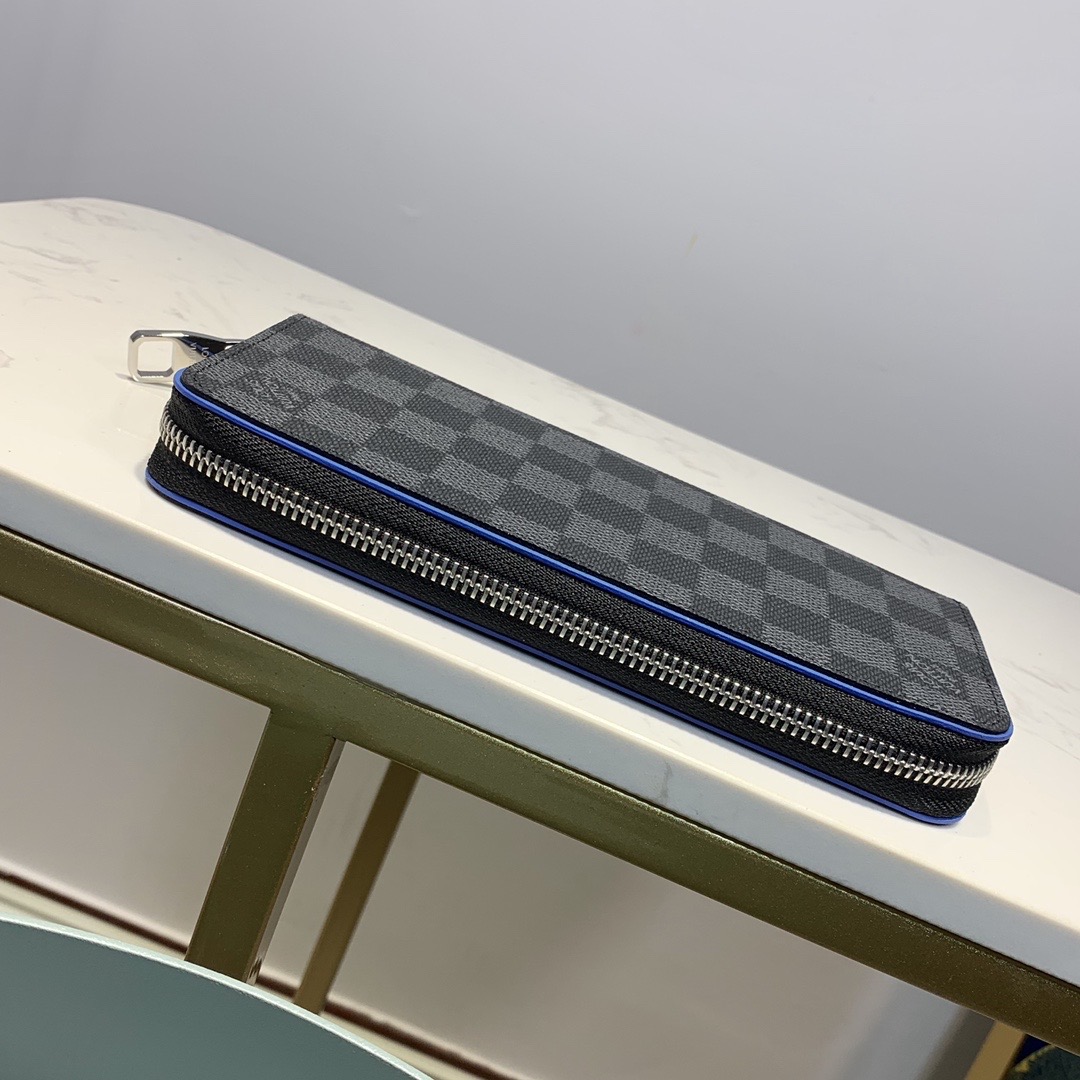 L0vis Vvtt0n Zippy Wallet Vertical Wallet Damier Graphite Canvas For Men, Men’s Wallet 7.9in/20cm LV