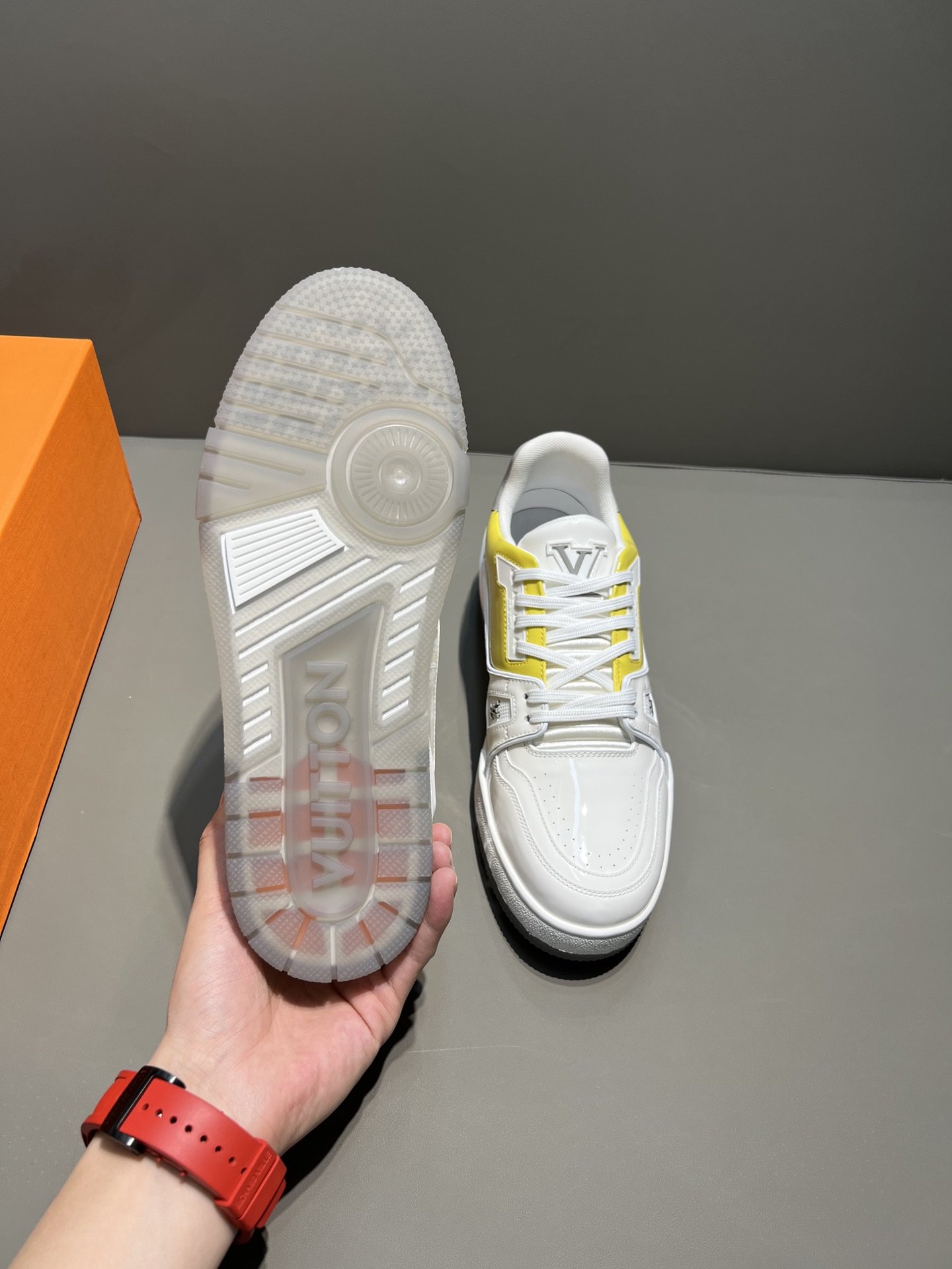 L0vis Vvtt0n Trainer Sneaker White/Yellow Virgil Abloh For Men LV