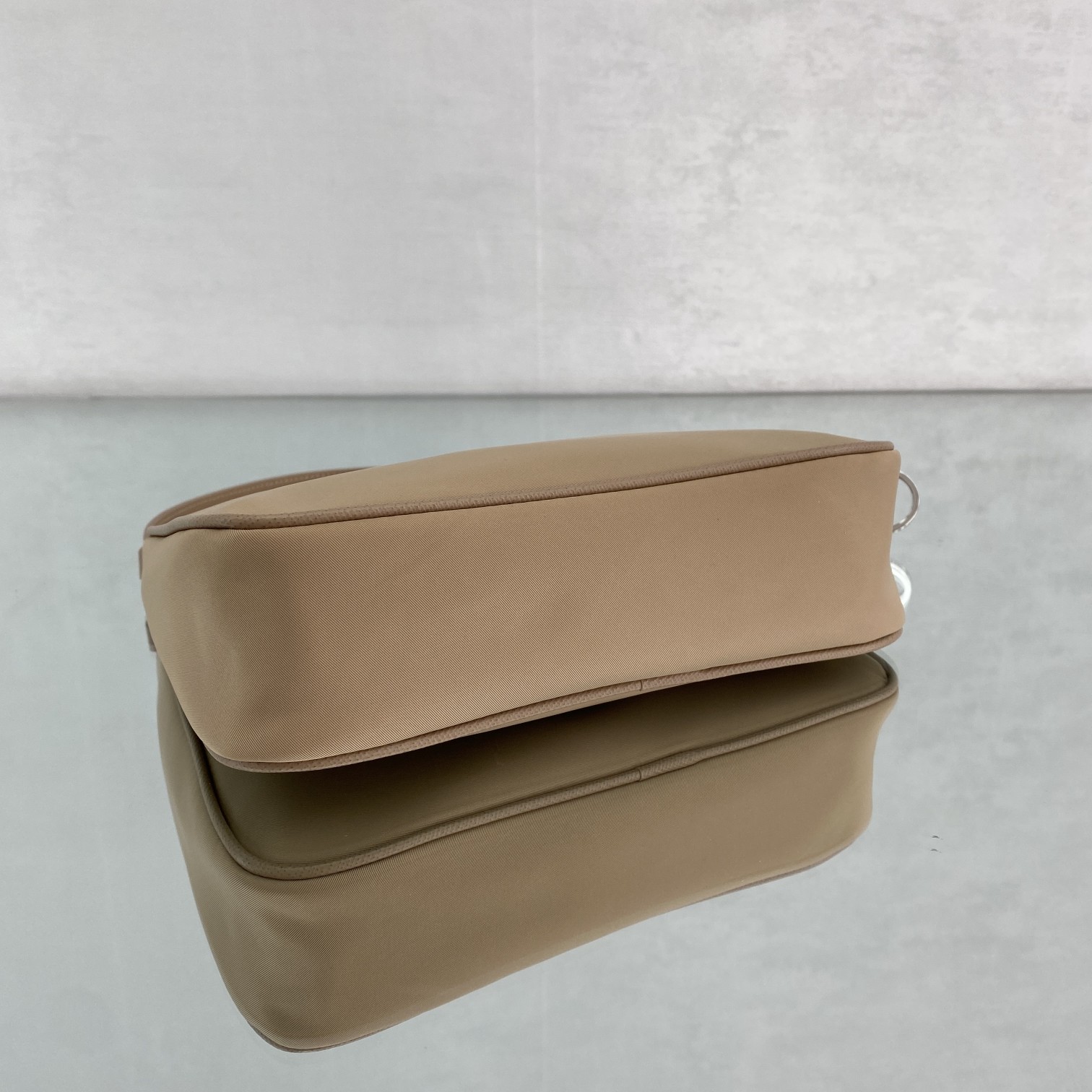 Pra*a Re-Edition 2005 Saffiano Leather Bag Beige For Women, Women’s Bags 8.6in/22cm