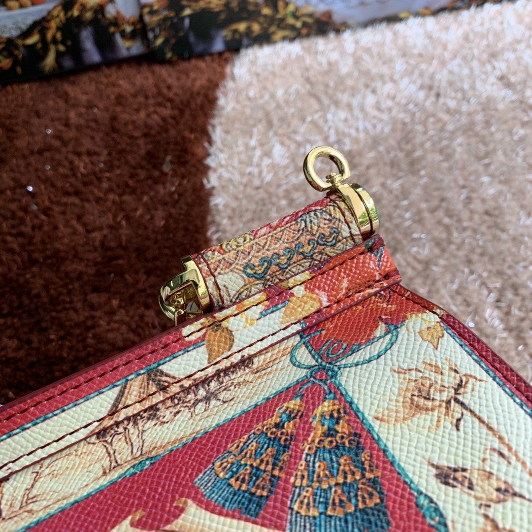Dolce & Gabbana Medium Sicily Handbag Unique Print Motifs Muticolour For Women 10.2in/26cm DG