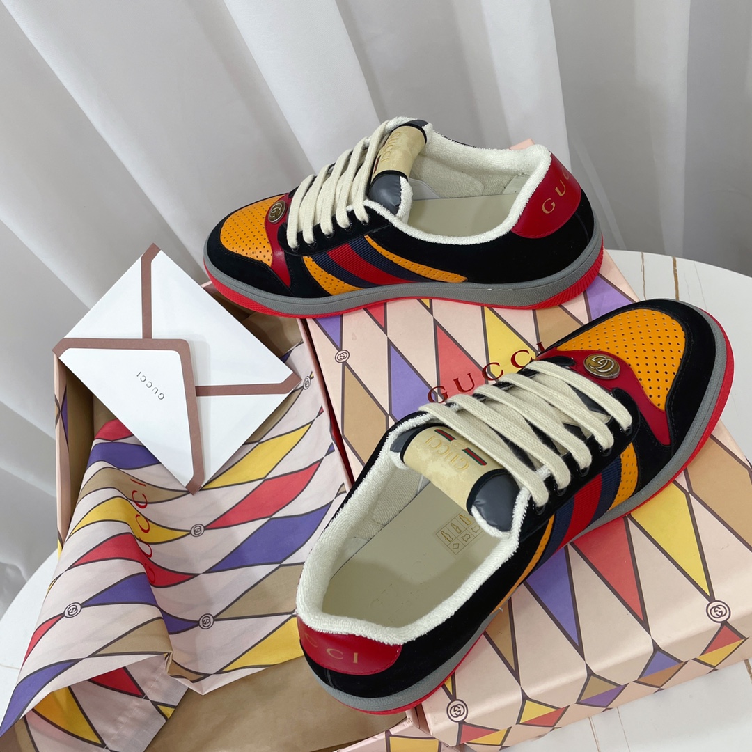 Gvc*1 Women’s Screener Sneaker Black/Yellow For Women GG