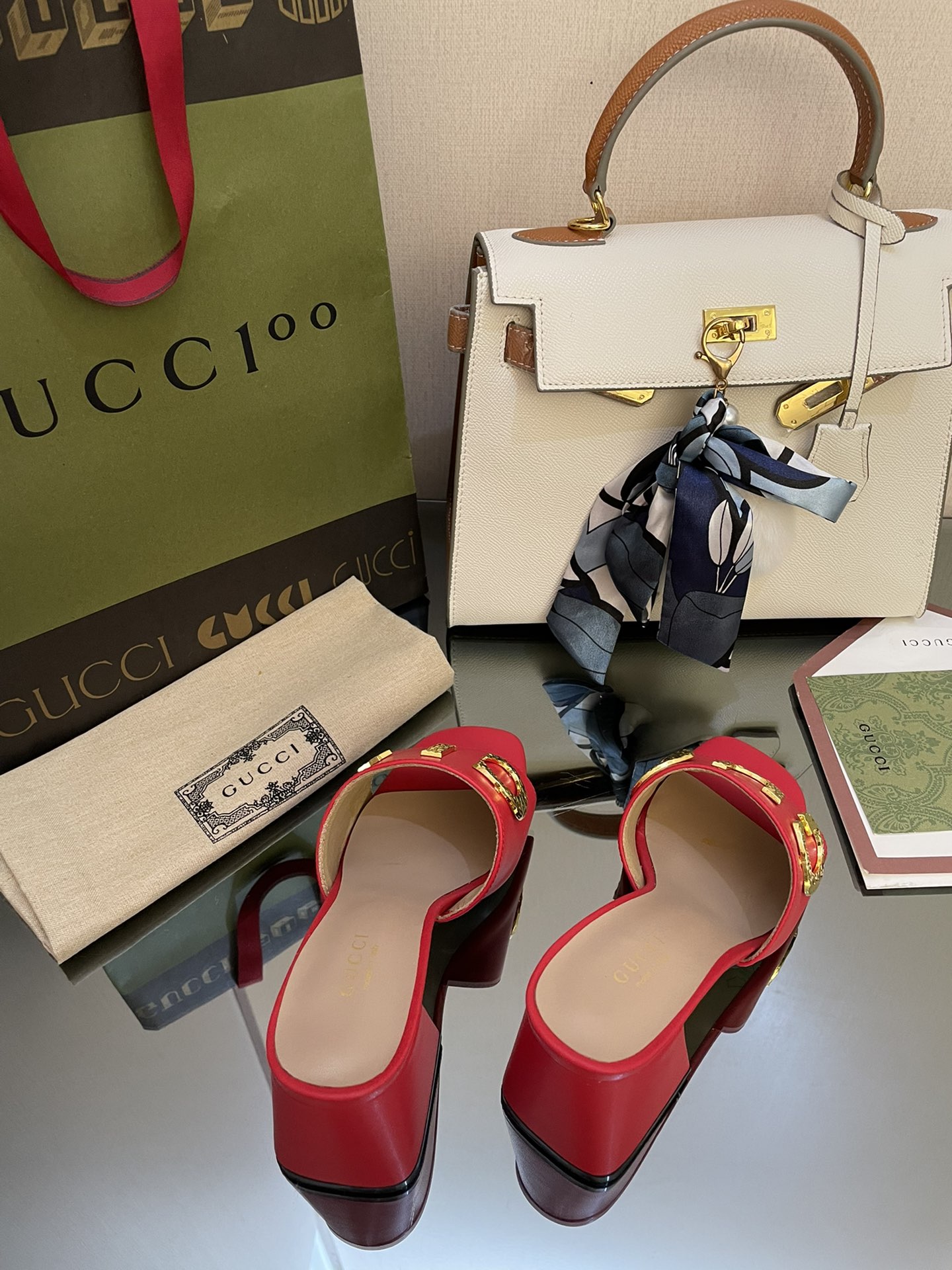 Gvc*1 Women’s ‘Gvc*1’ Slide Sandal Red For Women GG