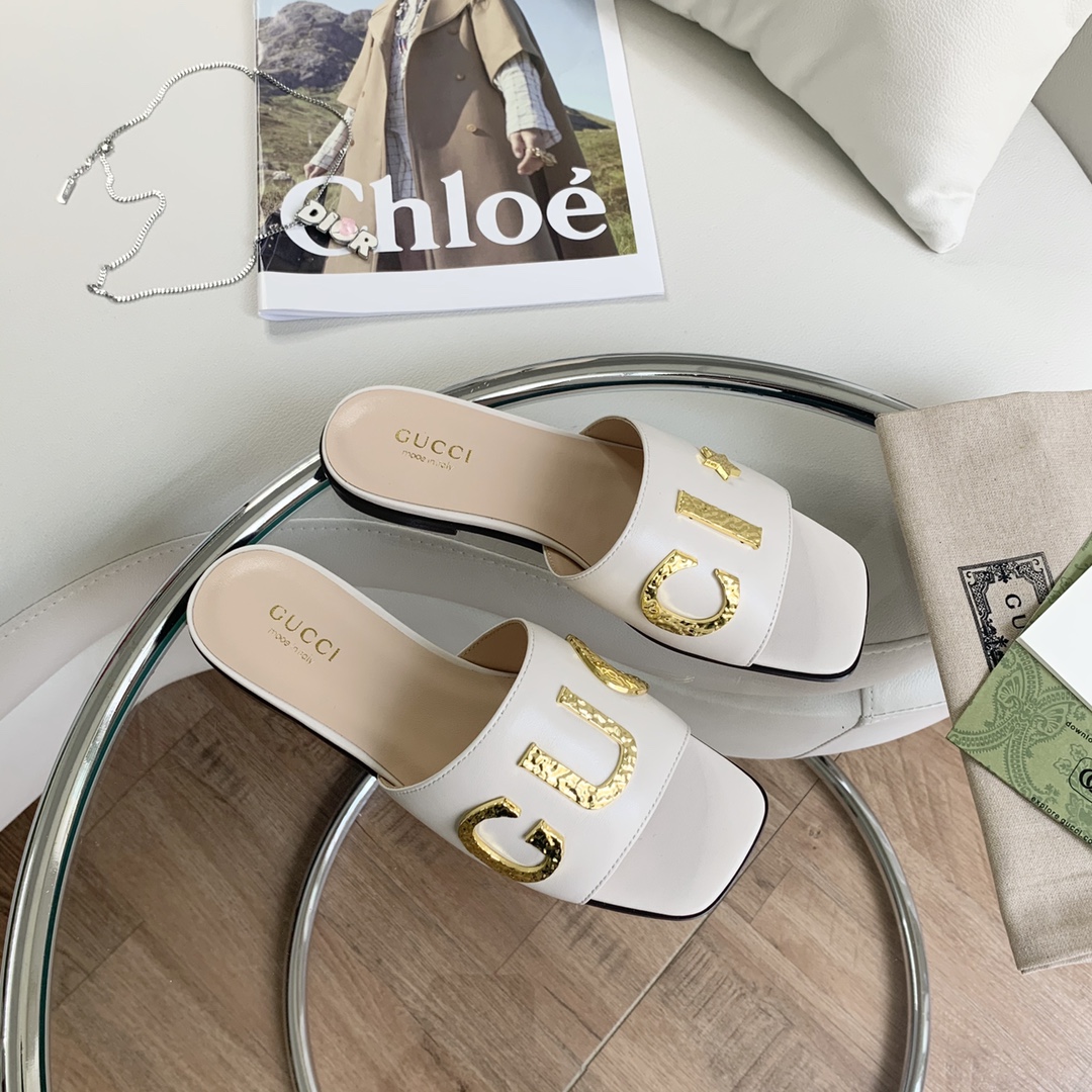 Gvc*1 Women’s ‘Gvc*1’ Slide White For Women GG ‎694858 C9D00 9022