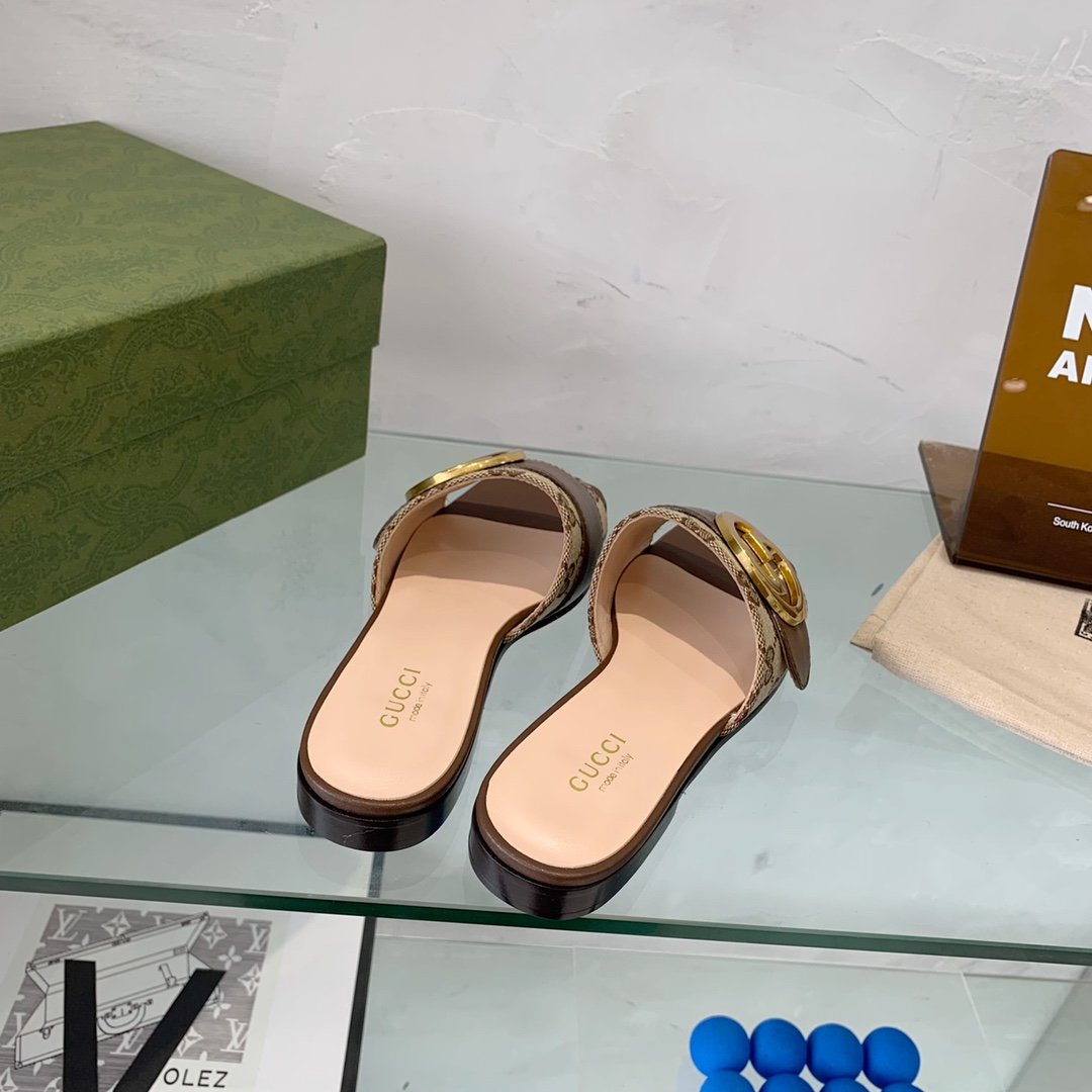 Gvc*1 Blondie Matelasse Canvas Slide Sandal Red For Women GG