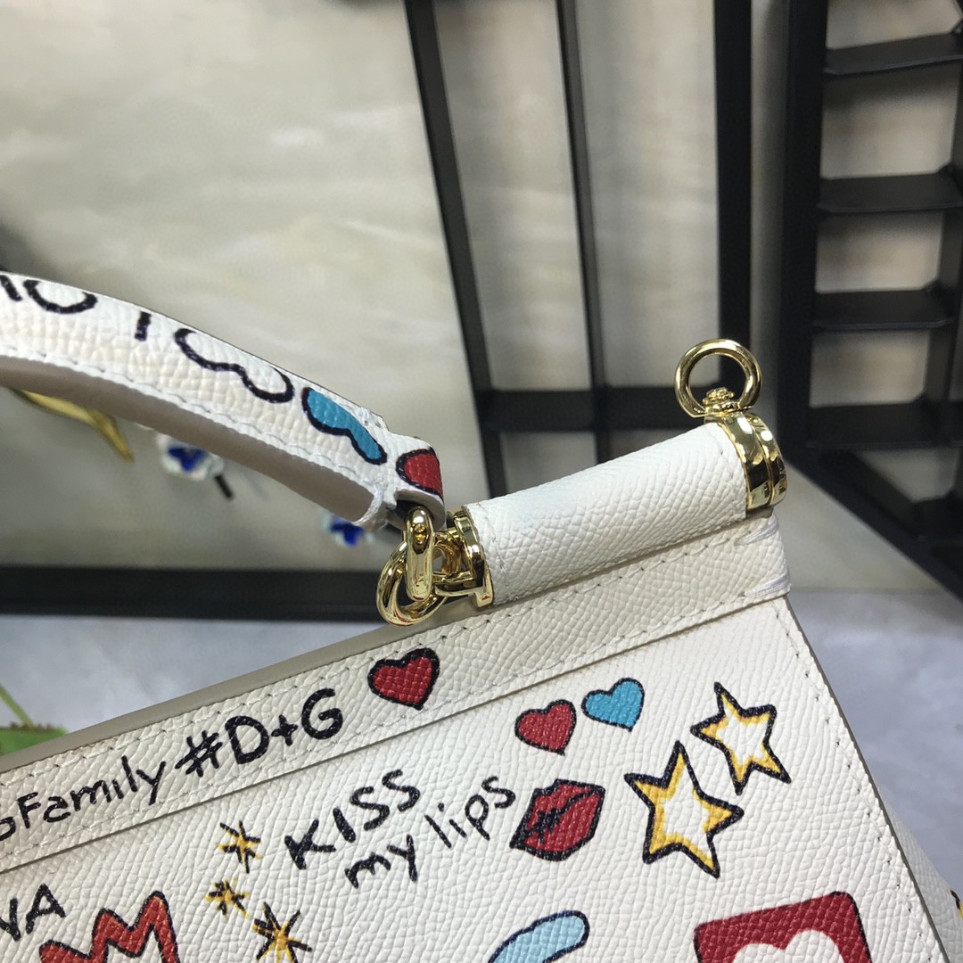 Dolce & Gabbana Medium Sicily Handbag Unique Print Motifs Muticolour For Women 10.2in/26cm DG