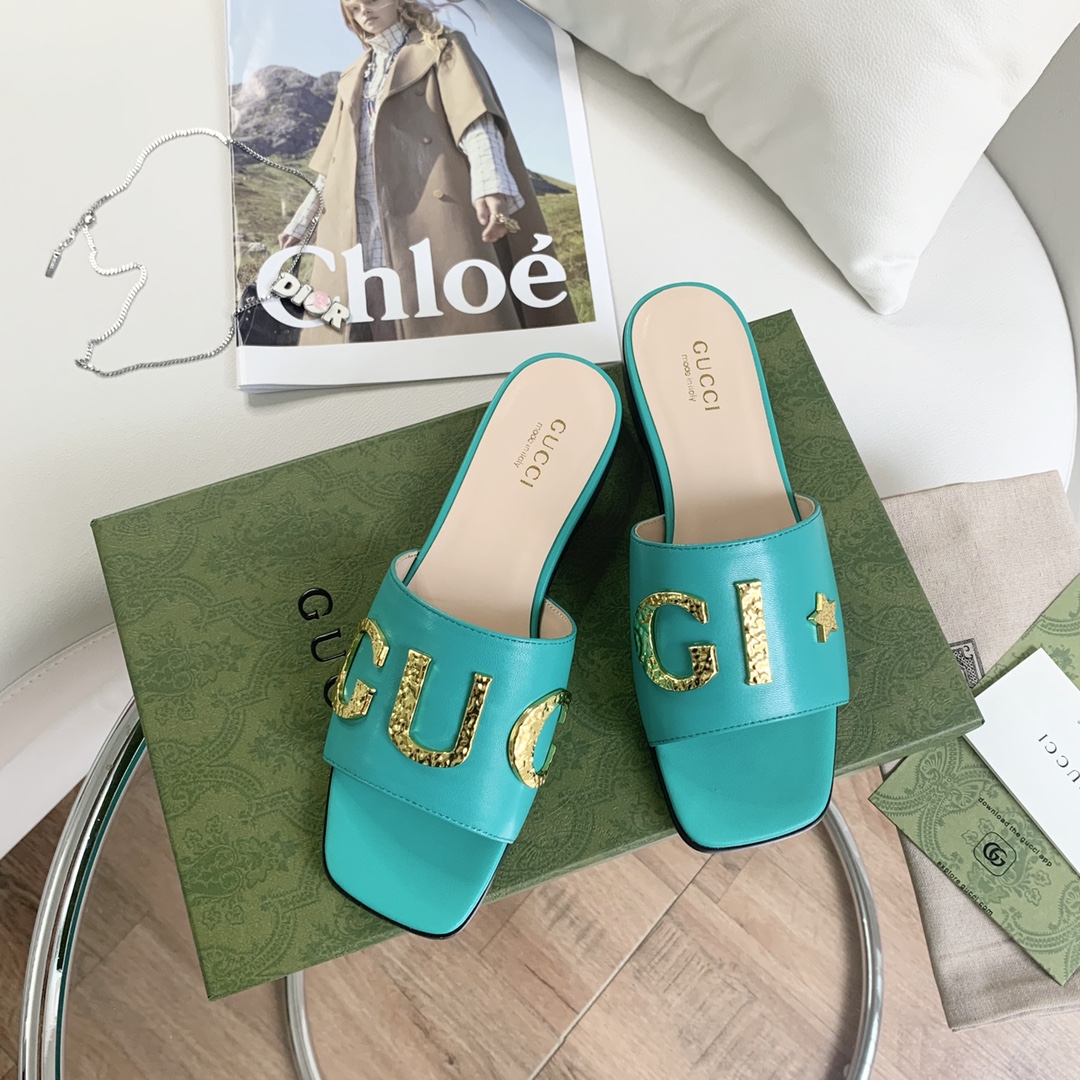Gvc*1 Women’s ‘Gvc*1’ Slide Jade Green For Women GG ‎