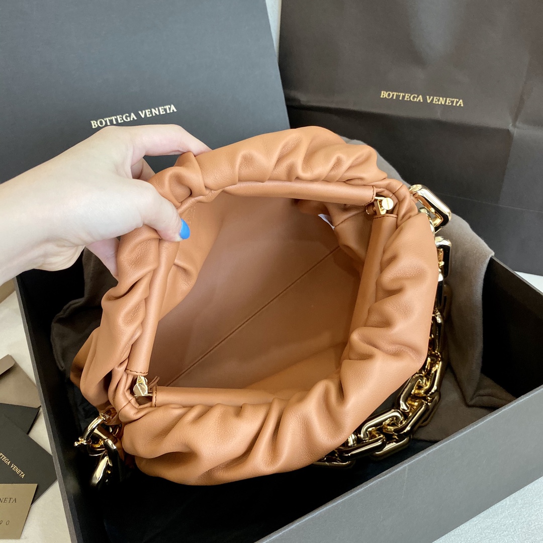 B0tt*ga Ven*ta Chain Pouch Light Orange, For Women, Women’s Bags 12.2in/31cm