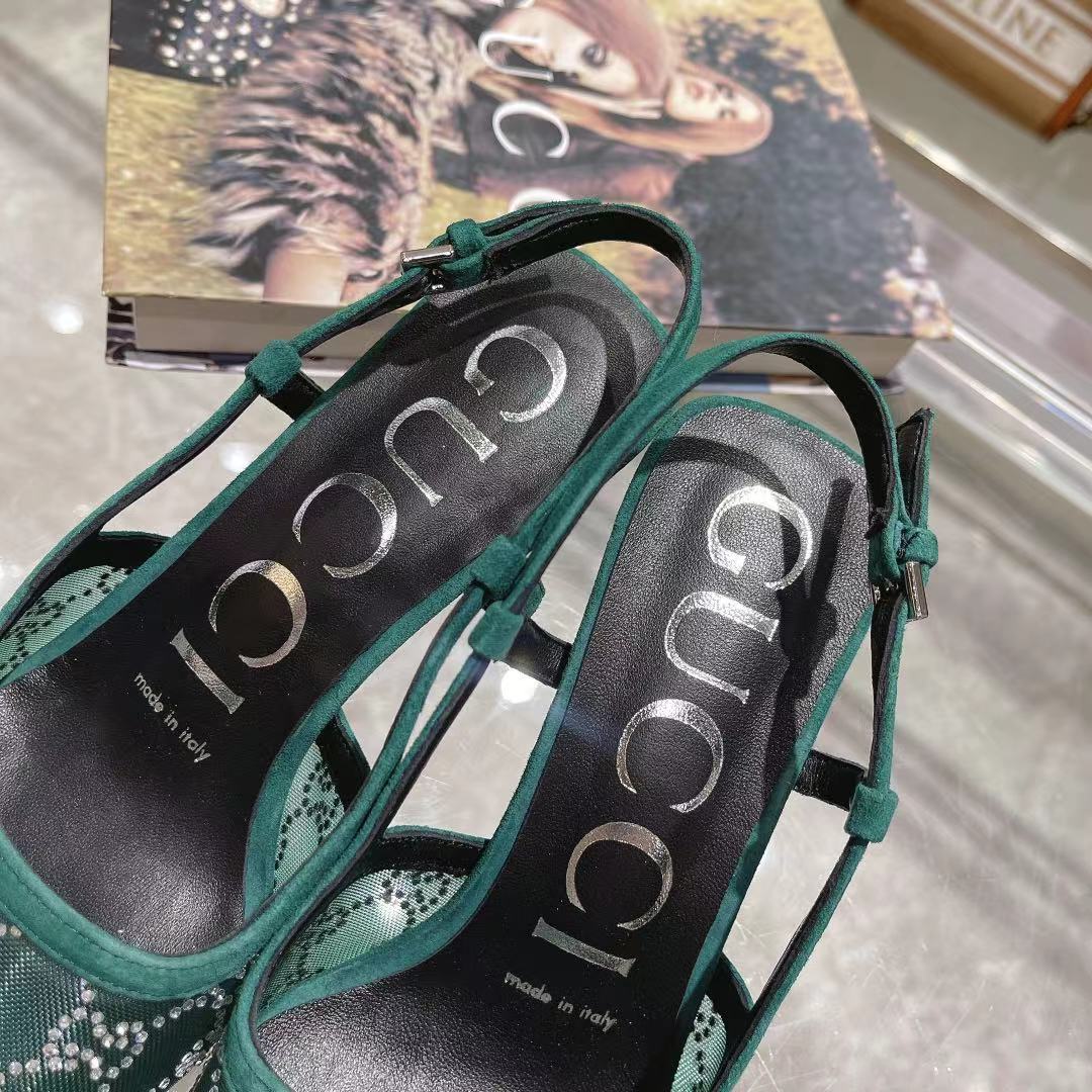 Gvc*1 Women’s GG Slingback Mid-Heel Pump Black For Women GG