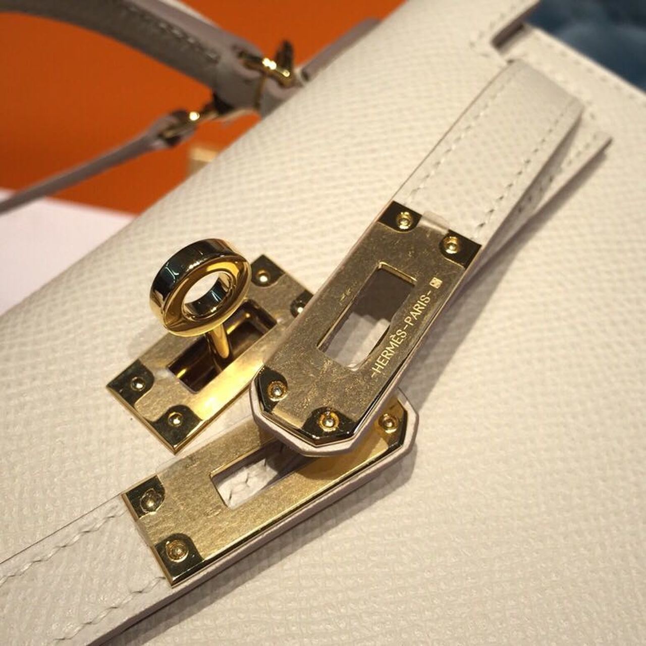 H**me5 Mini Kelly Craie For Women Gold-Toned Hardware 7.5in/19cm