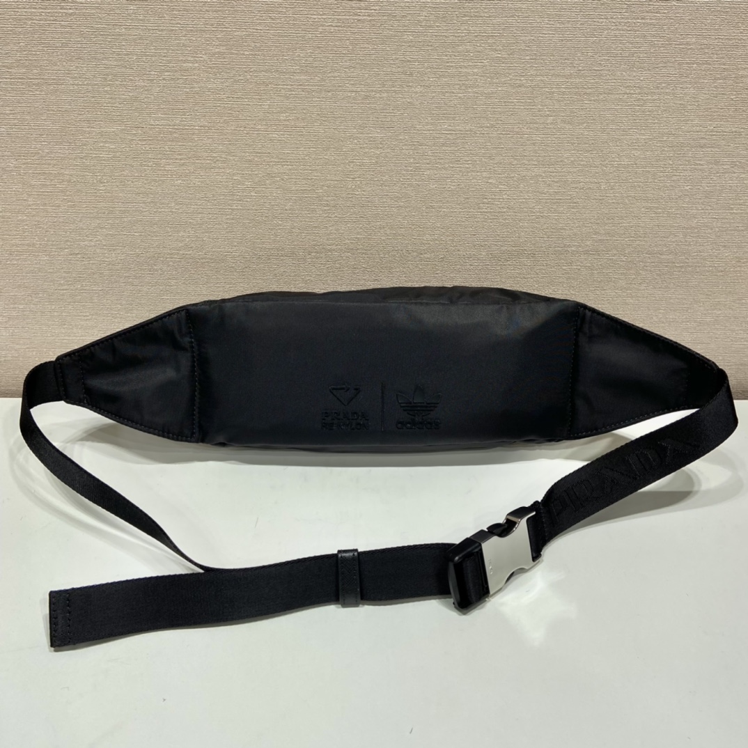 Pra*a Re-Nylon And Saffiano Belt Bag Black For Women, Women’s Bags 10.2in/26cm 2VL034_1WQ8_F0002_V_ADS