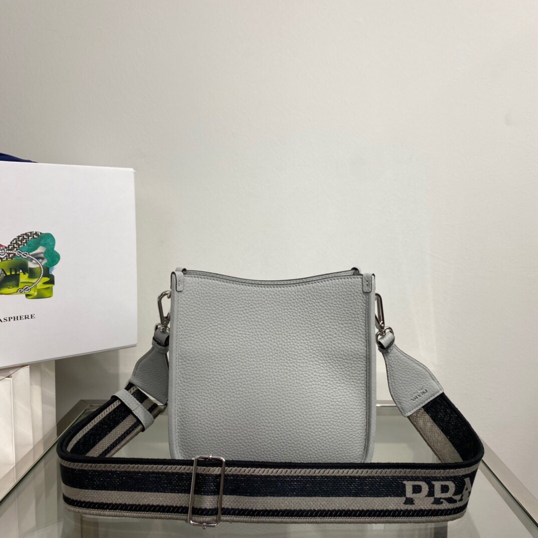 Pra*a Mini Shoulder Bag Grey For Women, Women’s Bags 7.9in/20cm