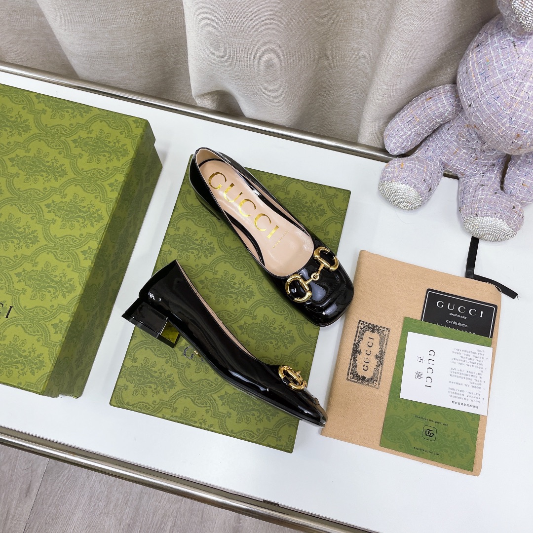 Gvc*1 Women’s Ballet Flat With Horsebit Black For Women GG