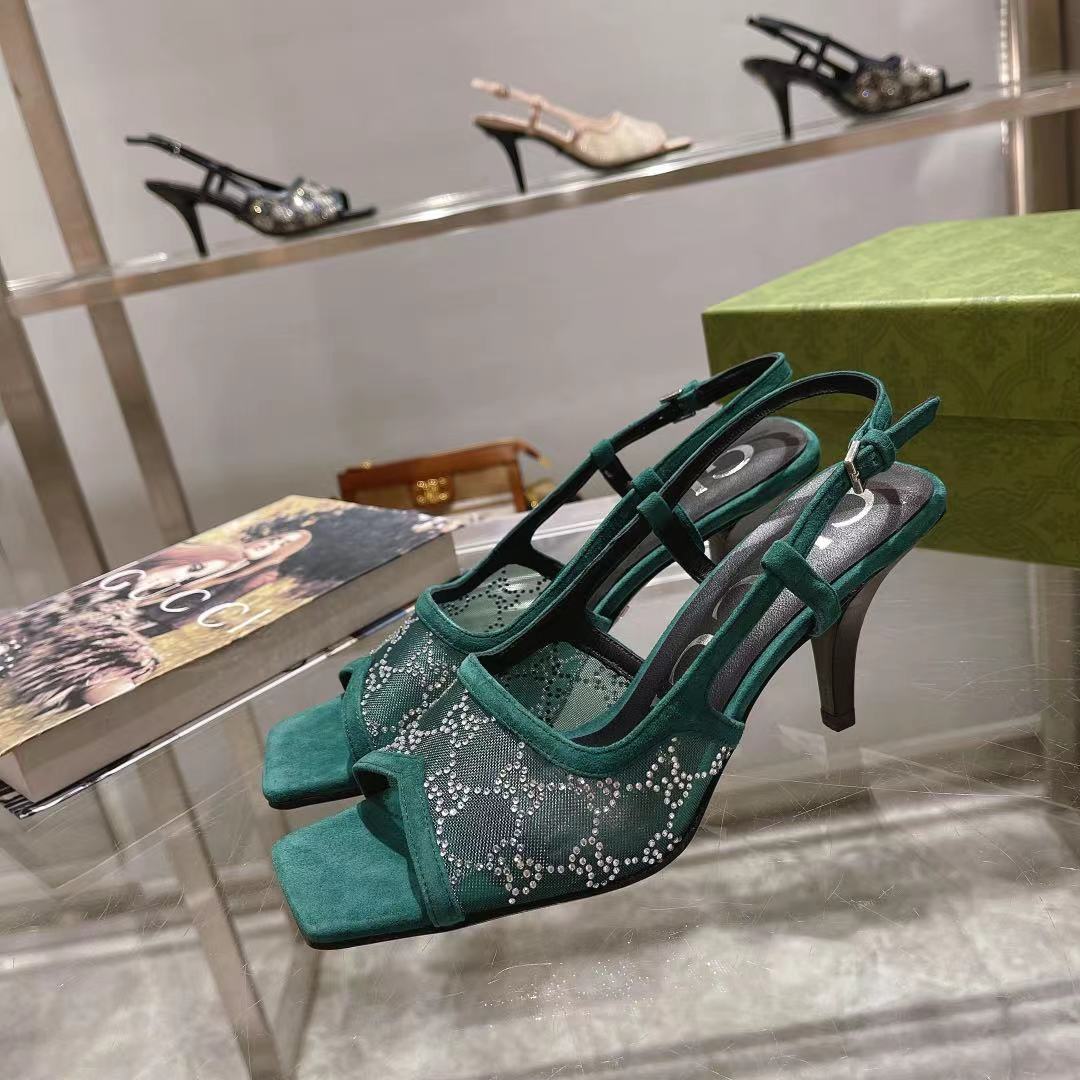 Gvc*1 Women’s GG Slingback Mid-Heel Pump Black For Women GG